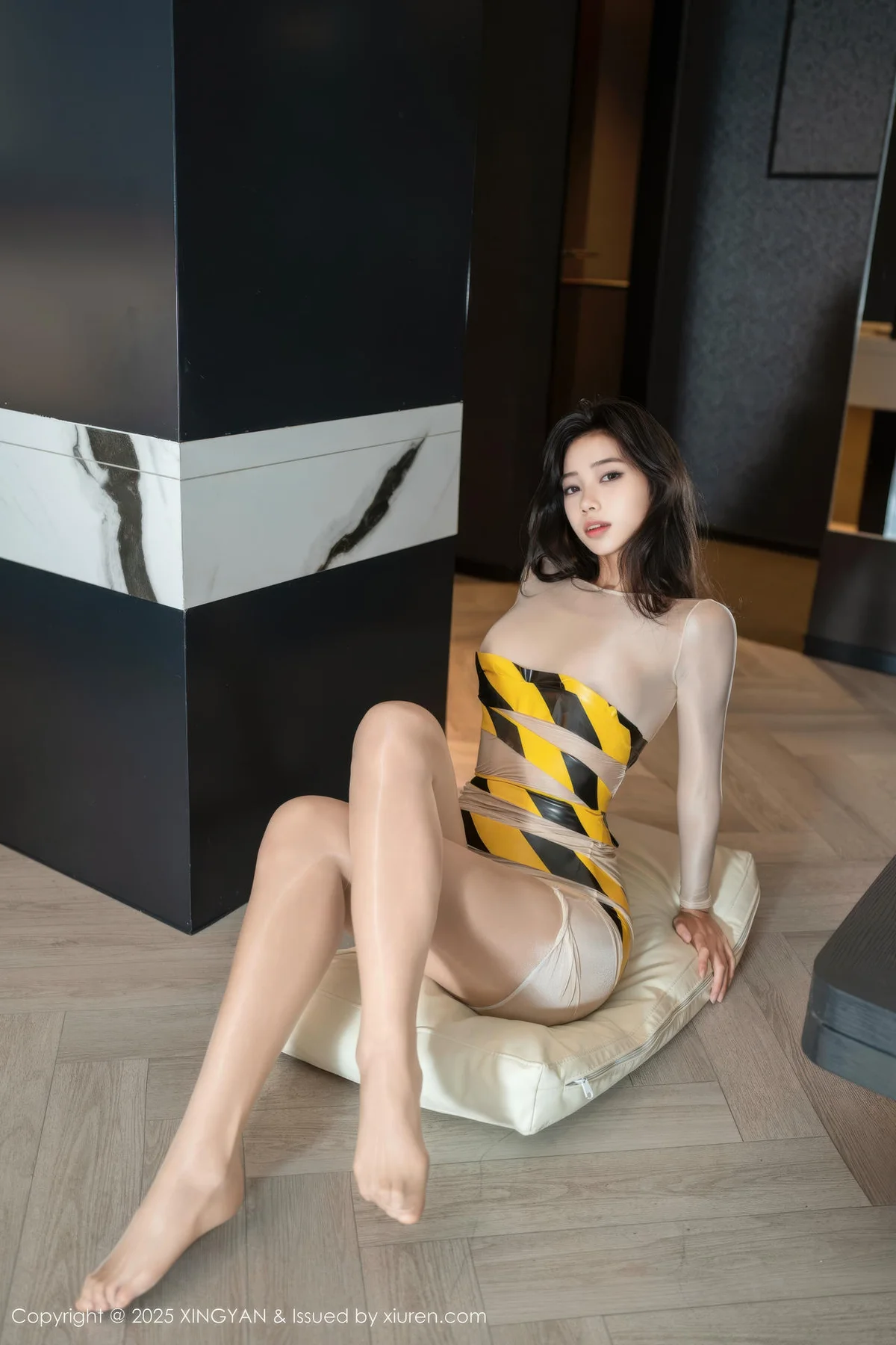 XINGYAN 星颜社 Vol.421 时安安 捆绑肉色连衣短裙 - 28