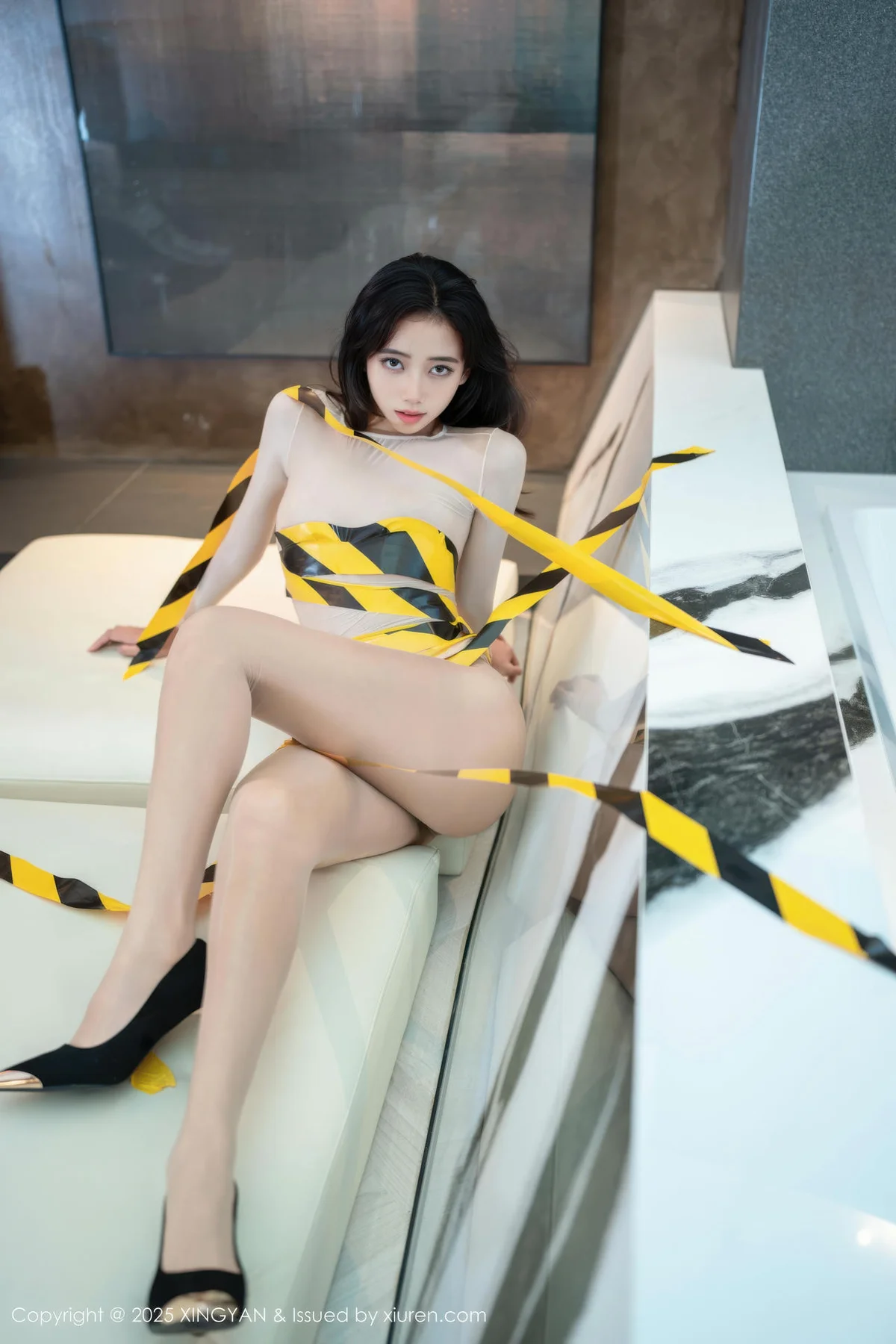 XINGYAN 星颜社 Vol.421 时安安 捆绑肉色连衣短裙 - 47