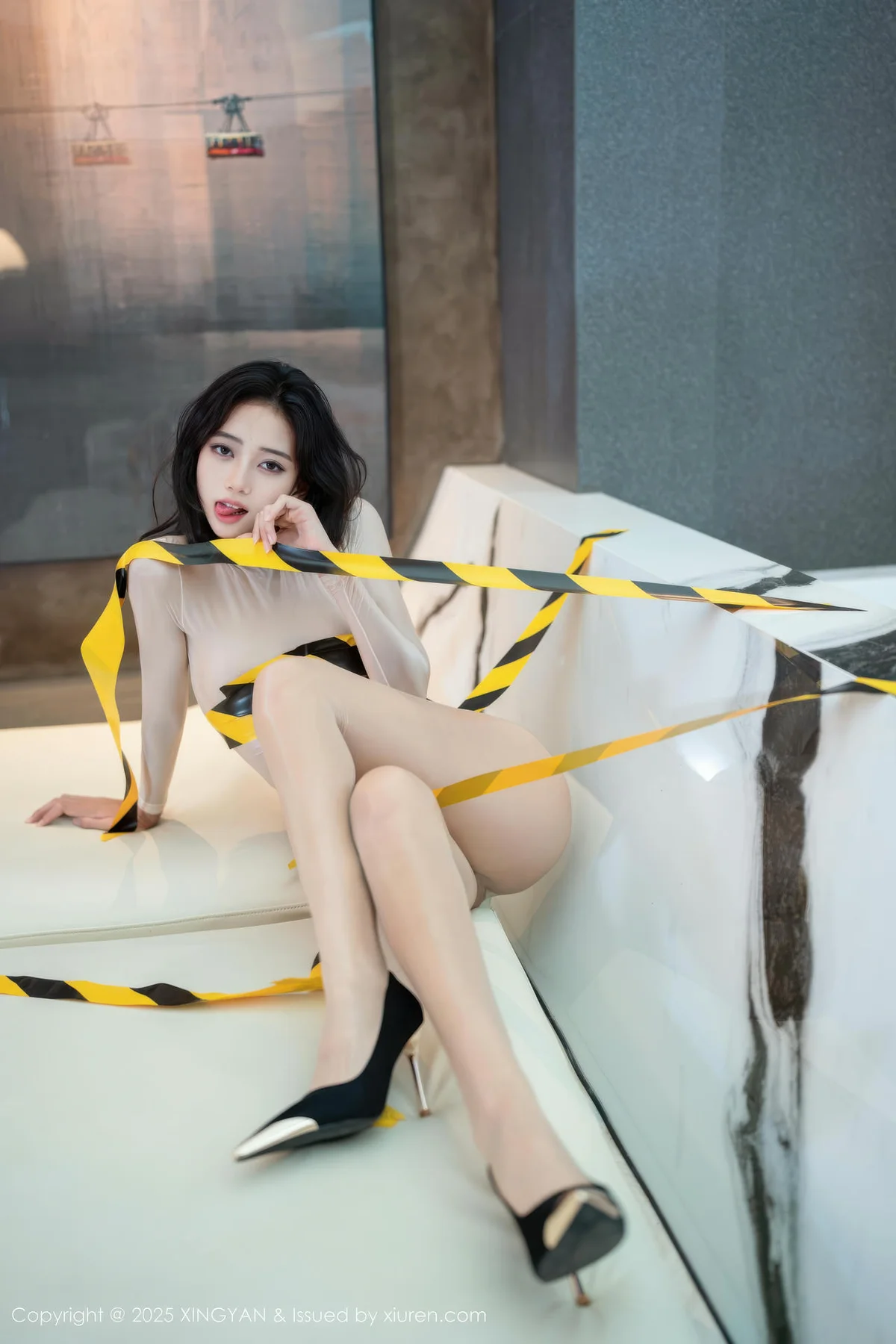 XINGYAN 星颜社 Vol.421 时安安 捆绑肉色连衣短裙 - 48