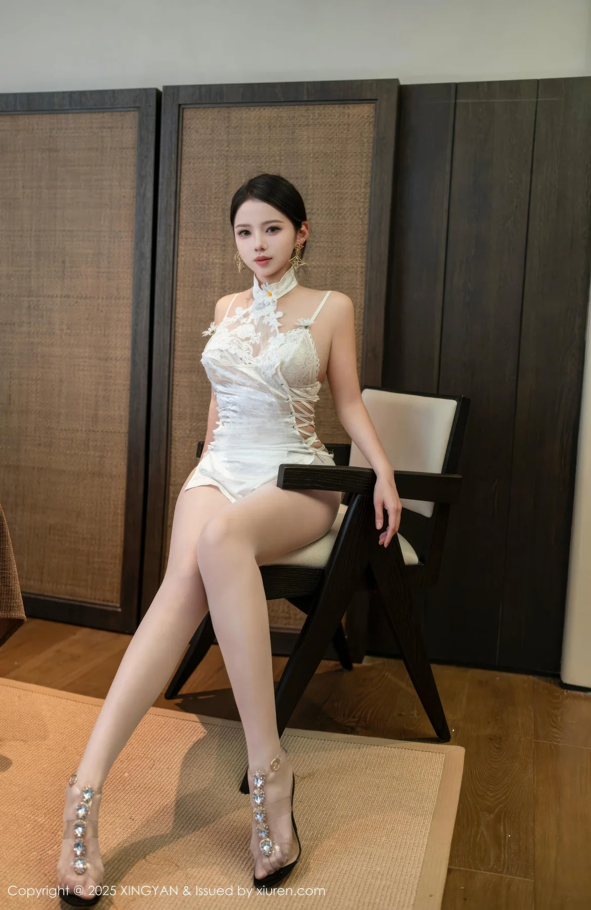 XINGYAN 星颜社 Vol.428  大美妞儿 白色情趣肉色丝袜 - 2