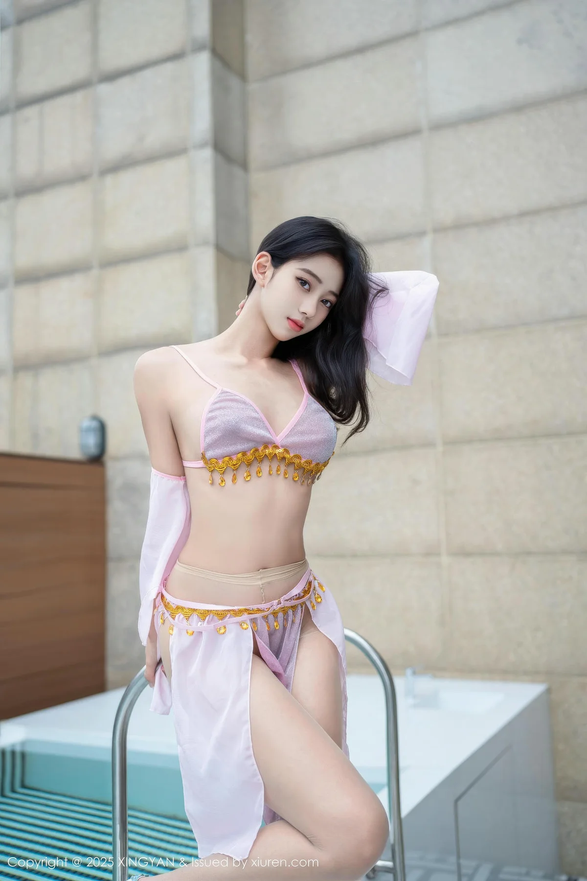 XINGYAN 星颜社 Vol.430 时安安 紫色泳衣肉色丝袜 - 11