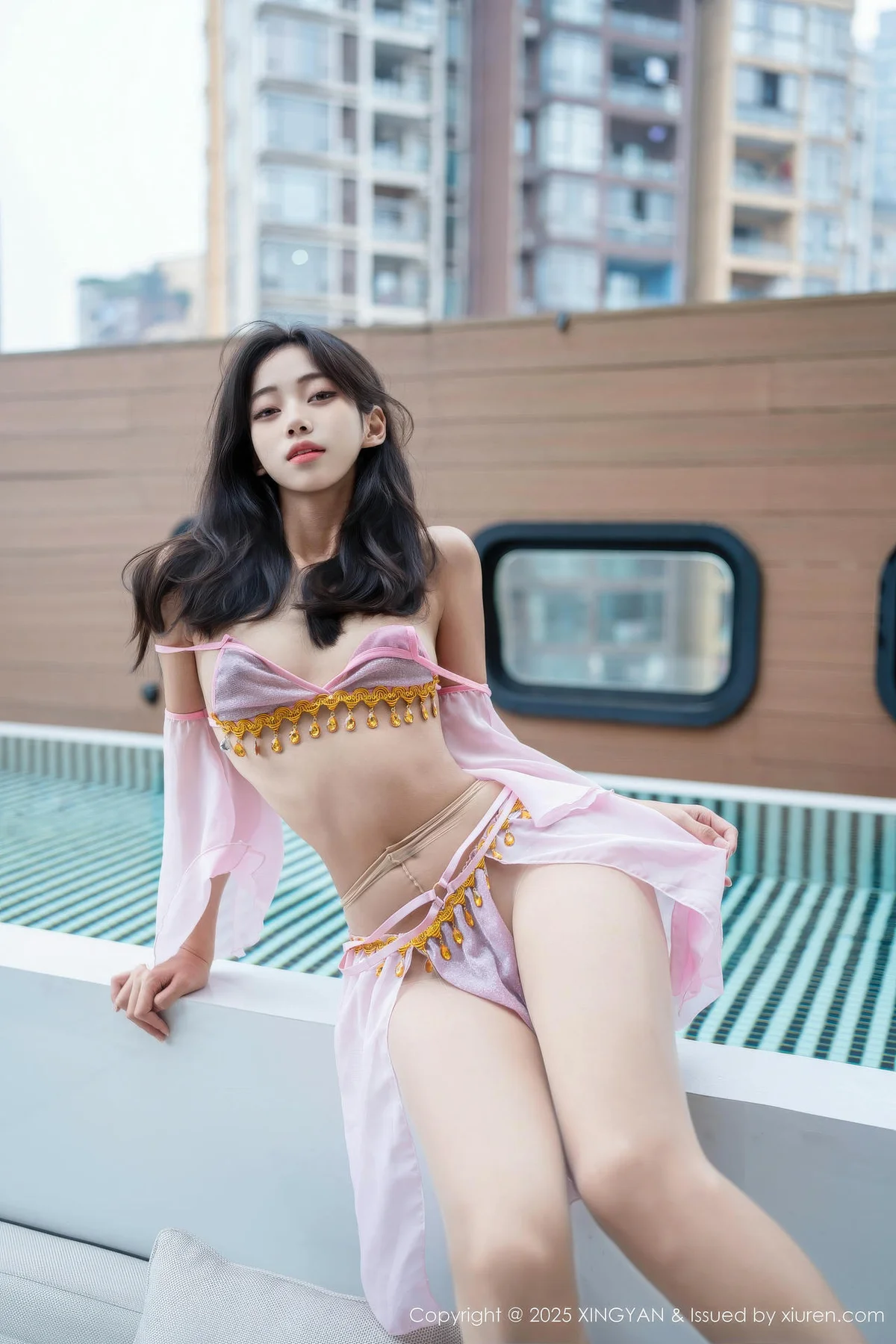 XINGYAN 星颜社 Vol.430 时安安 紫色泳衣肉色丝袜 - 28