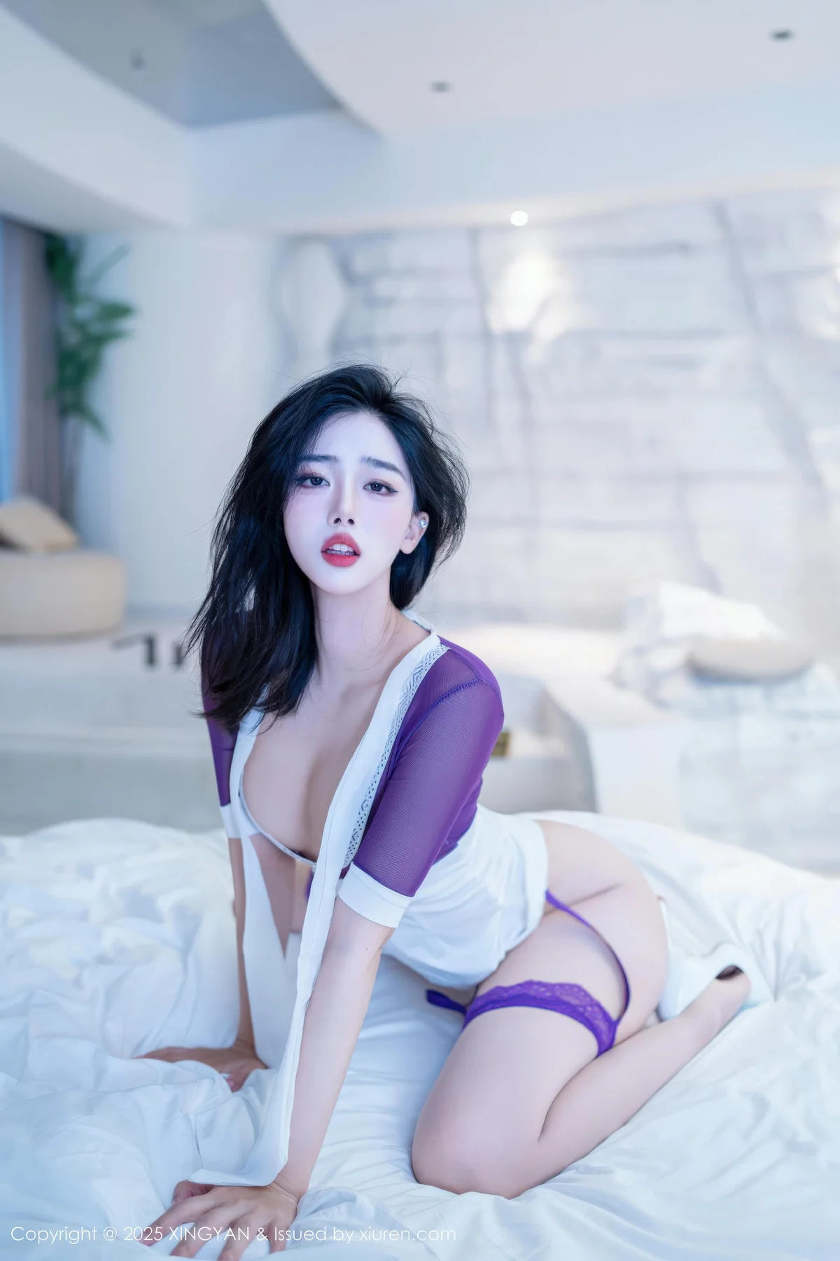 XINGYAN 星颜社 Vol.432 阮福福 紫色情趣吊袜翘臀 - 37