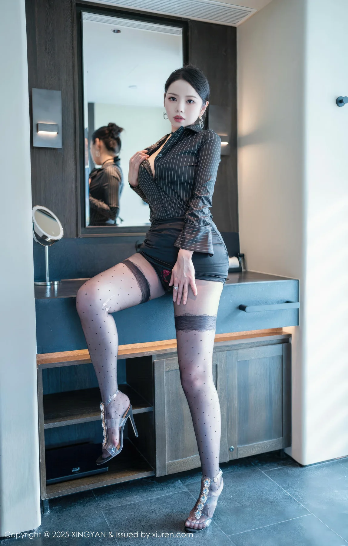 XINGYAN 星颜社 Vol.433 大美妞儿 黑色衬衫丰润俏丽 - 7