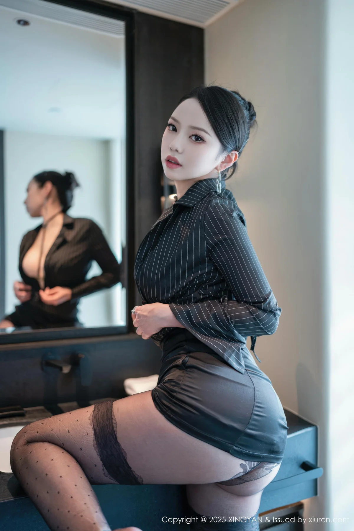 XINGYAN 星颜社 Vol.433 大美妞儿 黑色衬衫丰润俏丽 - 12