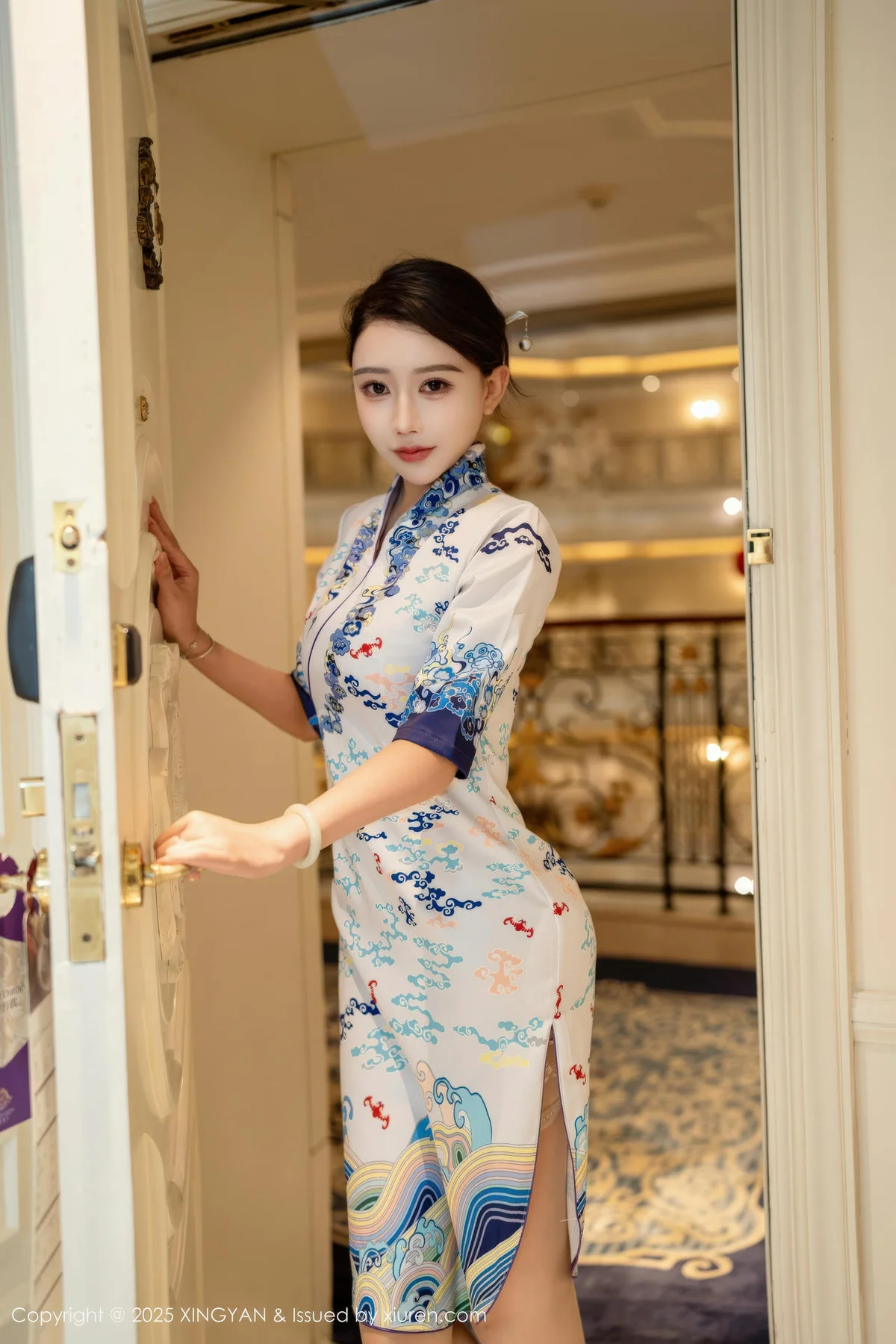XINGYAN 星颜社 Vol.435 李若汐浅色旗袍魅惑肉丝 - 11