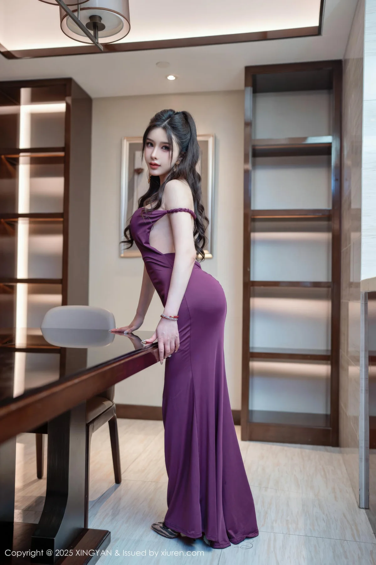 XINGYAN 星颜社 Vol.436 李丽莎 紫色连衣裙魅惑黑丝 - 4