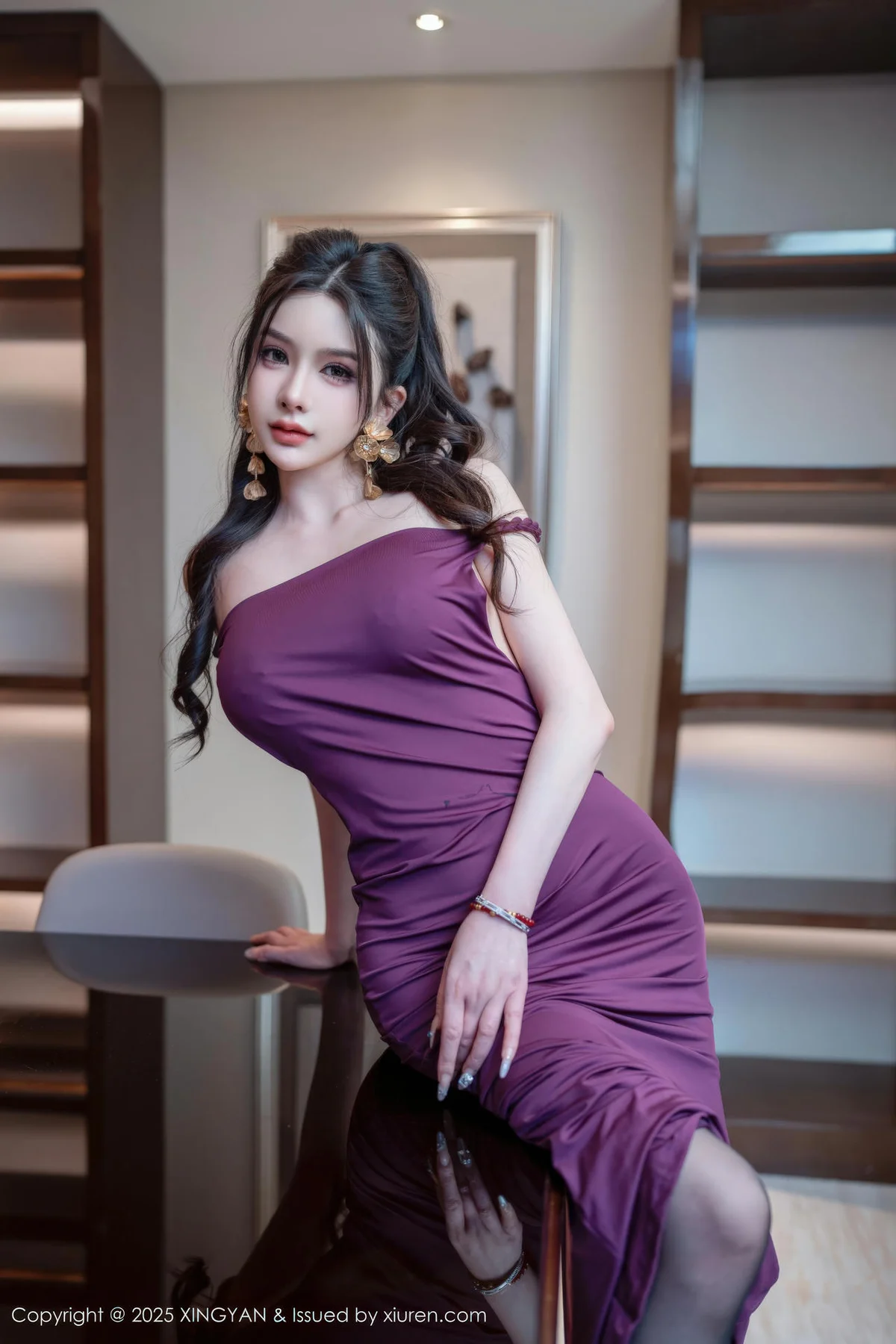 XINGYAN 星颜社 Vol.436 李丽莎 紫色连衣裙魅惑黑丝 - 11