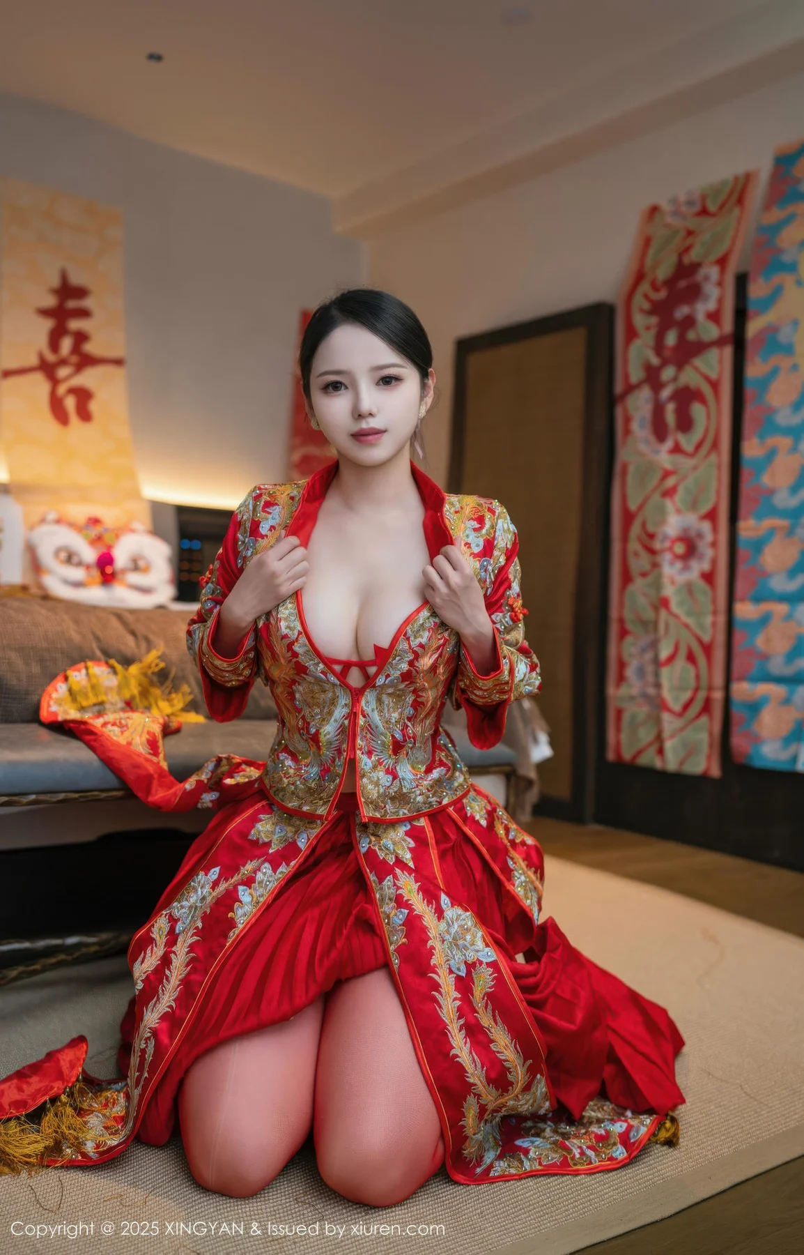 XINGYAN 星颜社 Vol.438 大美妞儿 红色新娘服饰 - 9
