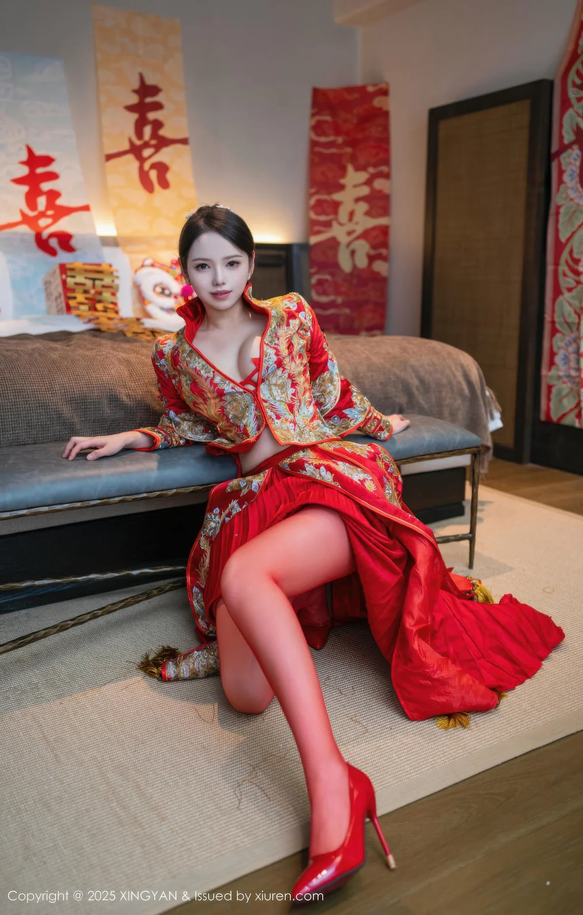 XINGYAN 星颜社 Vol.438 大美妞儿 红色新娘服饰 - 10