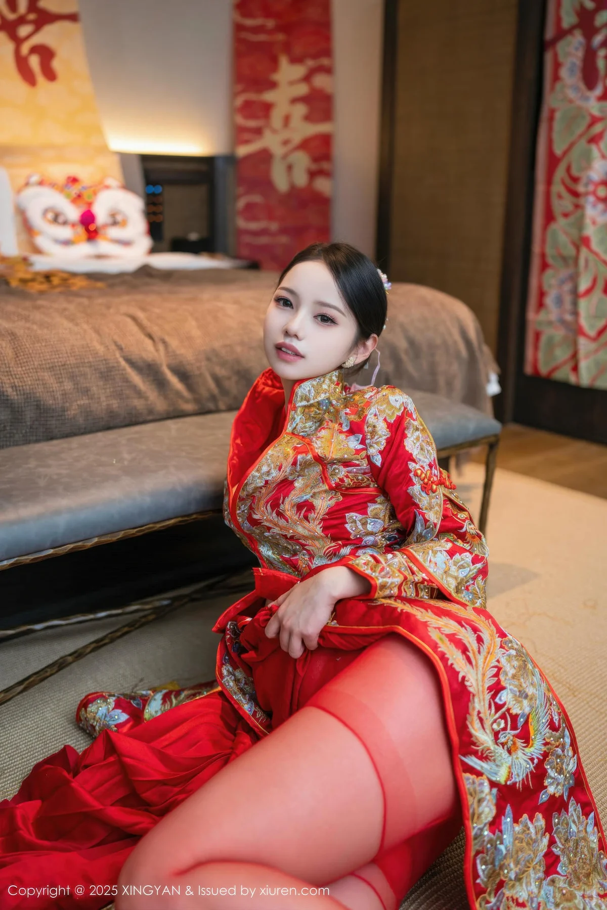 XINGYAN 星颜社 Vol.438 大美妞儿 红色新娘服饰 - 12