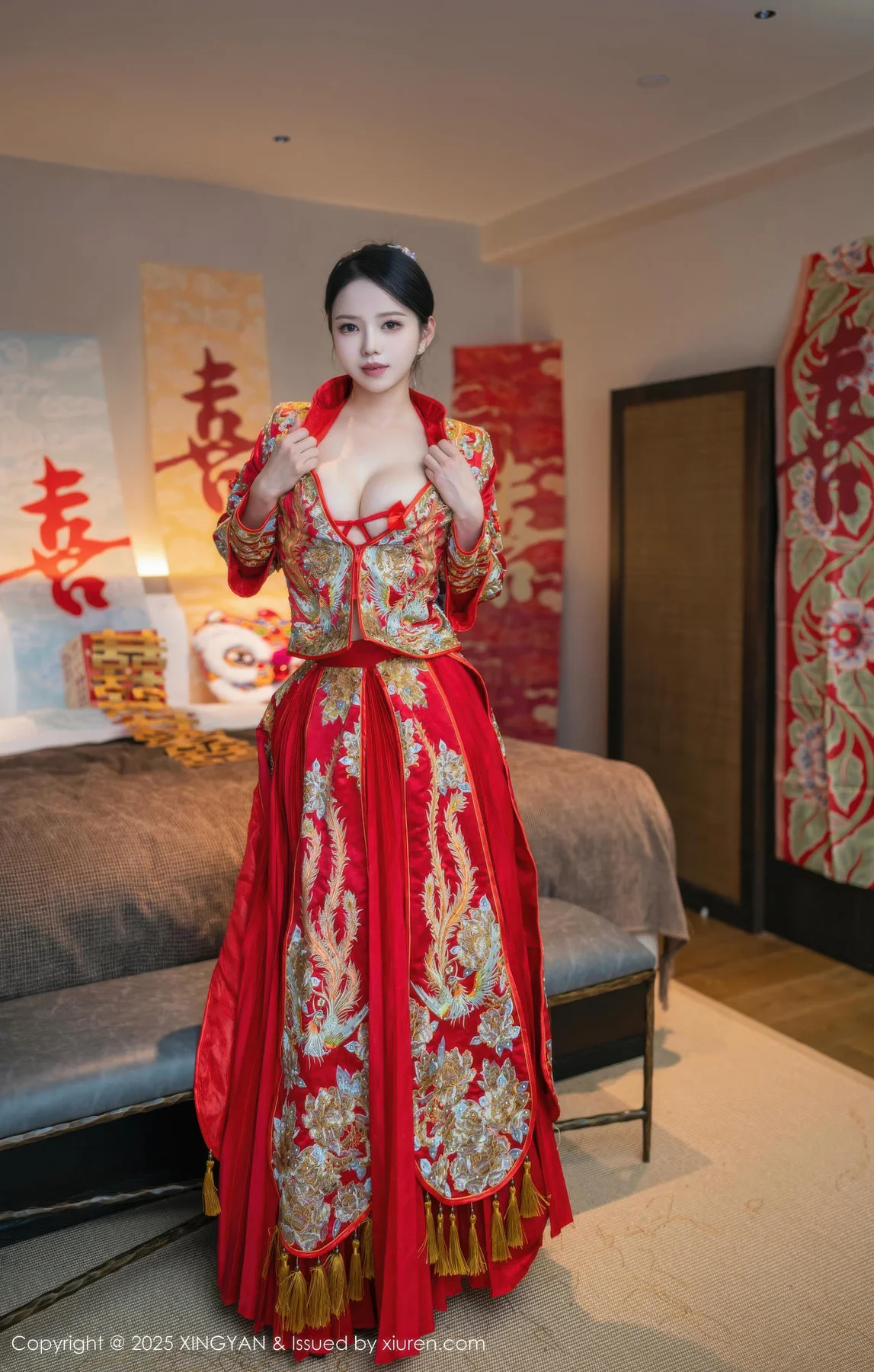 XINGYAN 星颜社 Vol.438 大美妞儿 红色新娘服饰 - 16