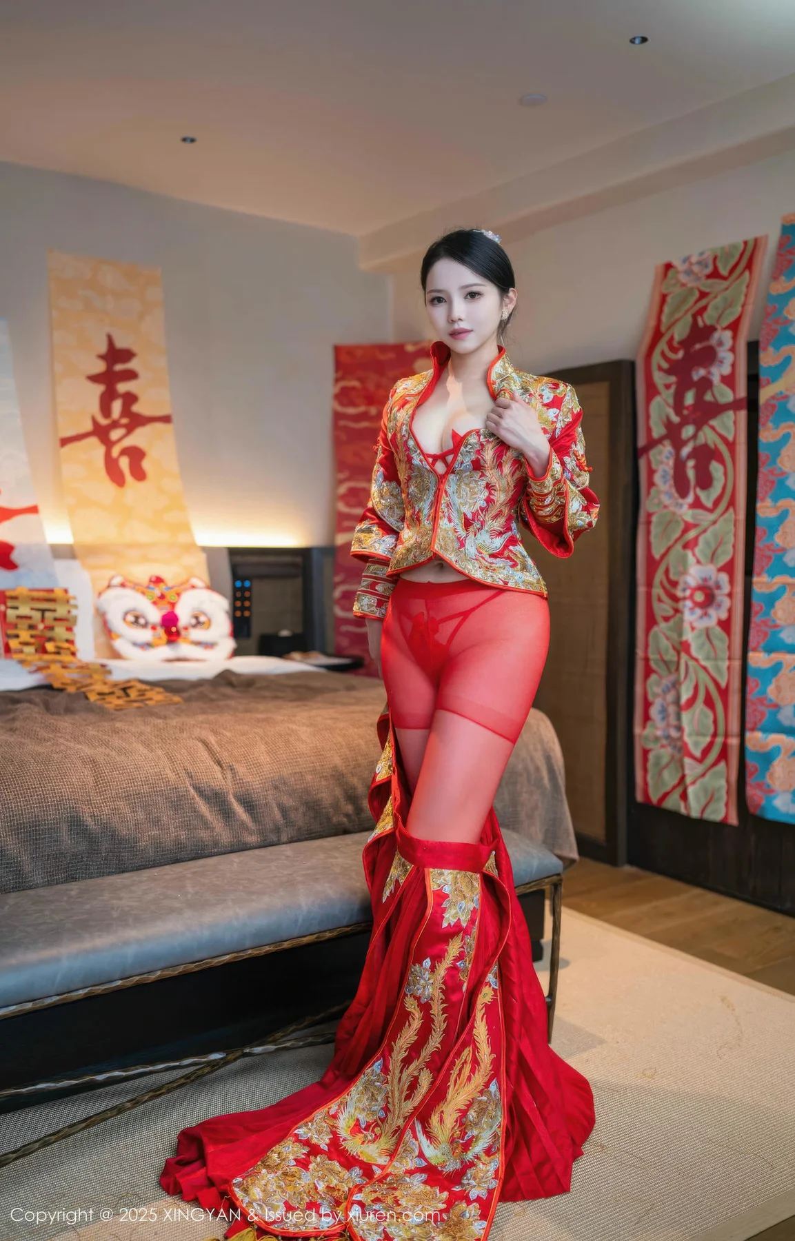 XINGYAN 星颜社 Vol.438 大美妞儿 红色新娘服饰 - 18