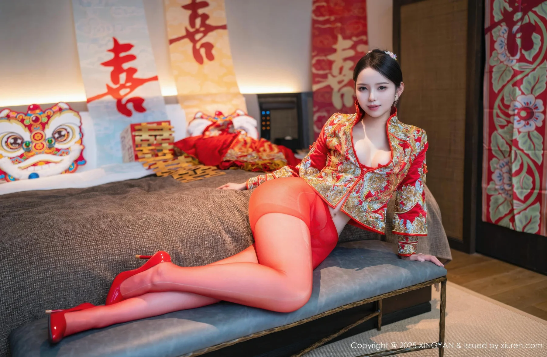 XINGYAN 星颜社 Vol.438 大美妞儿 红色新娘服饰 - 20