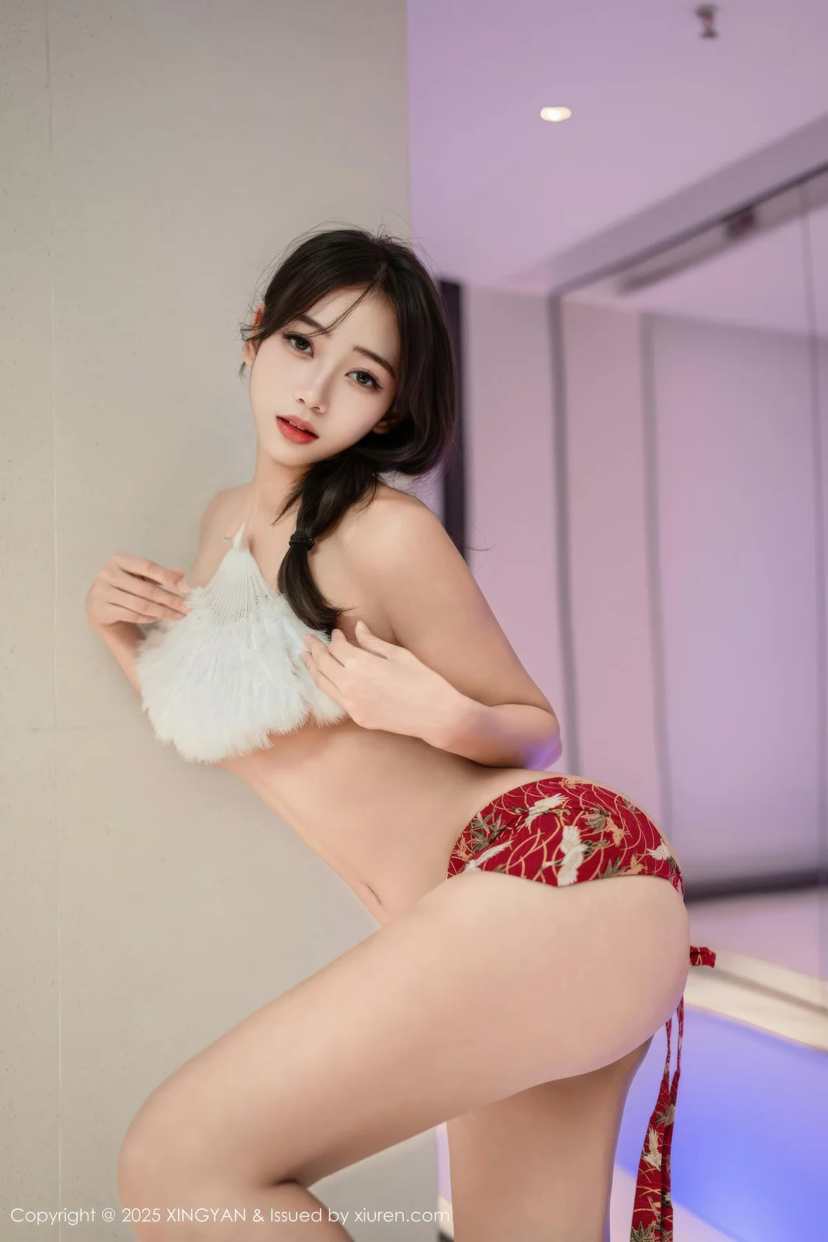 XINGYAN 星颜社 Vol.442 时安安 透视蕾丝白裙 - 59