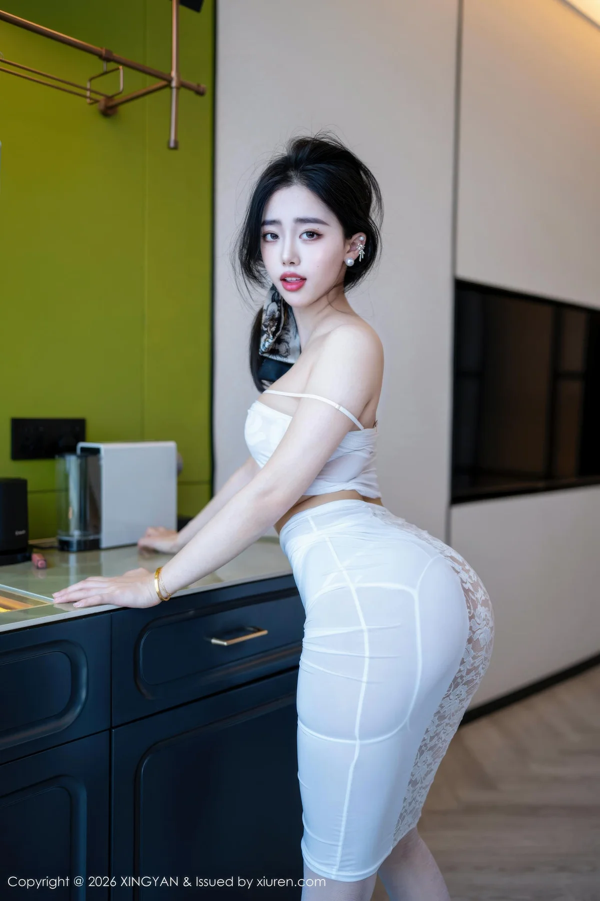 XINGYAN 星颜社 Vol.459 阮福福 白色长裙白丝袜 - 23