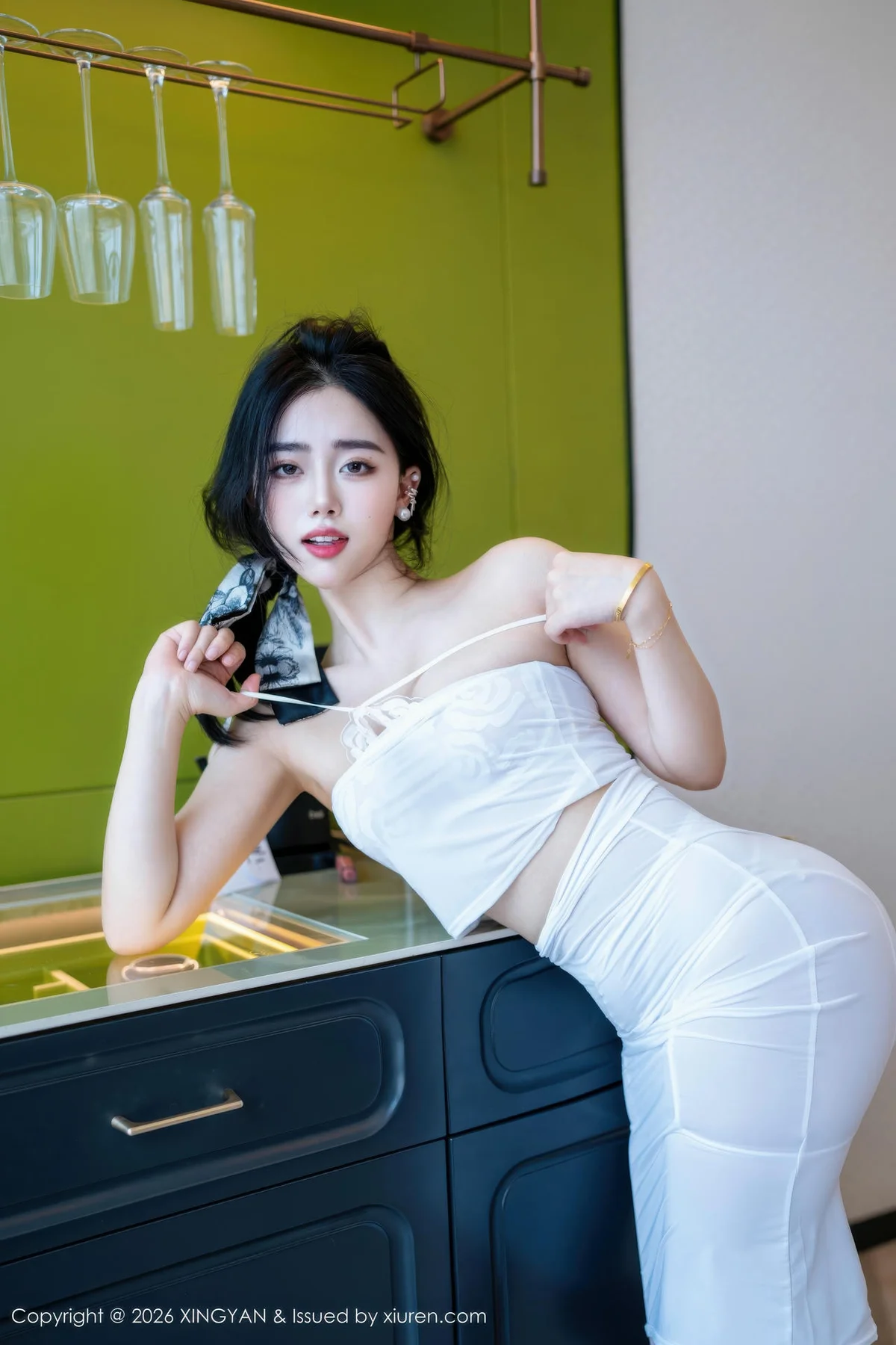 XINGYAN 星颜社 Vol.459 阮福福 白色长裙白丝袜 - 26