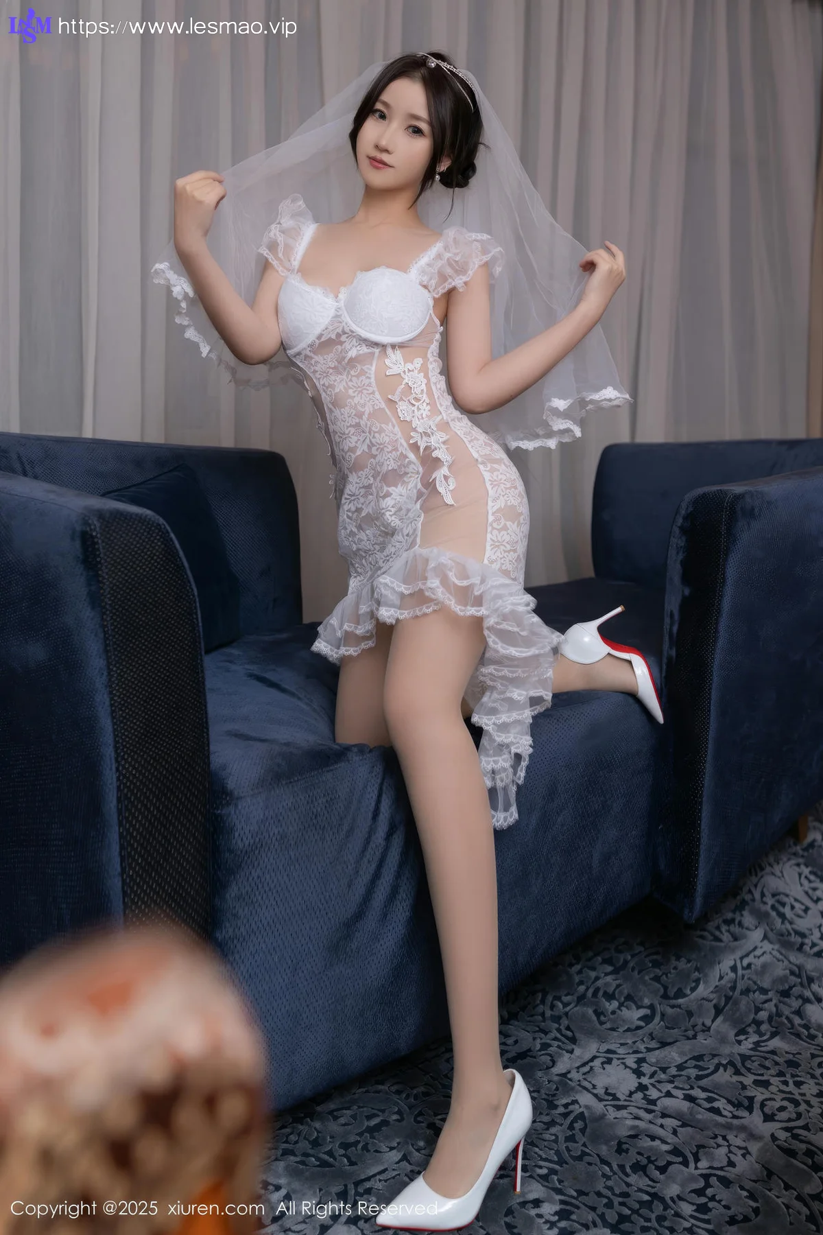 XiuRen 秀人 No.10006 杏子Yada 婚纱玉体乳贴主题 - 9