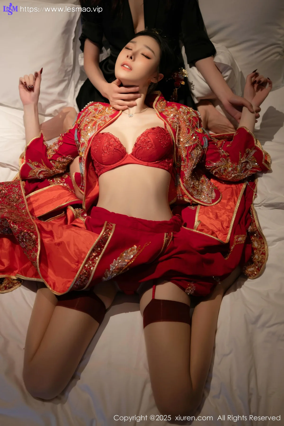 XiuRen 秀人 No.10055 小逗逗 新娘红色秀禾服制服 - 28