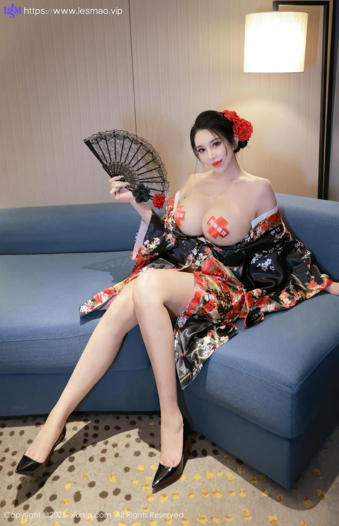 XiuRen 秀人 No.10065 乔安娜 乳贴和服制服 - 29