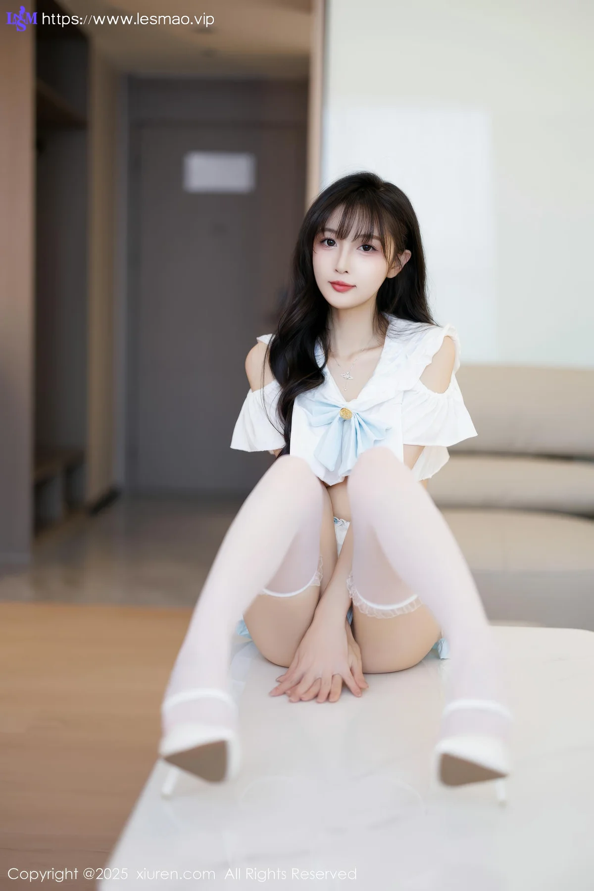 XiuRen 秀人 No.10067 樱桃小阑子 白丝美腿少女 - 42