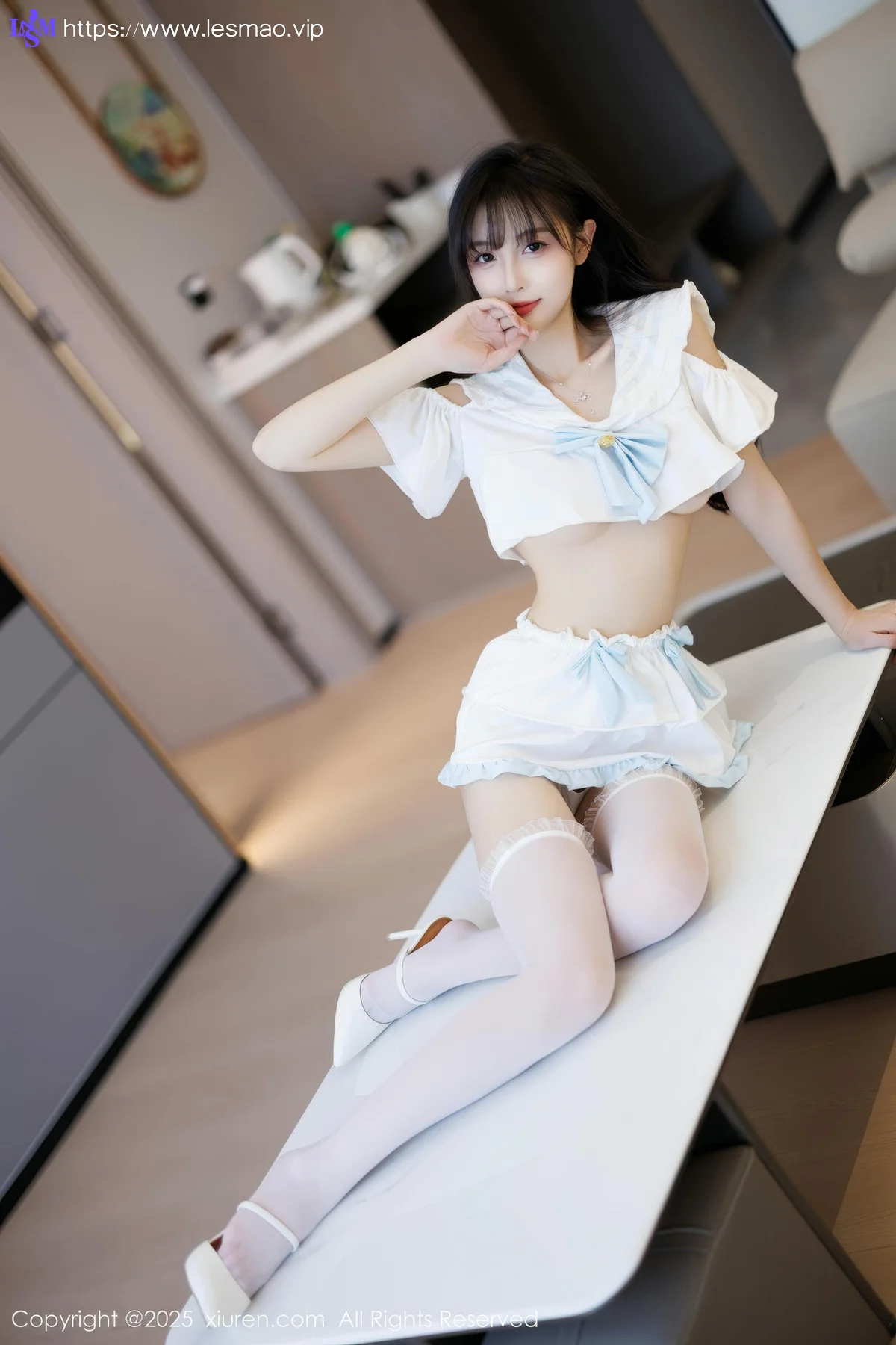 XiuRen 秀人 No.10067 樱桃小阑子 白丝美腿少女 - 45