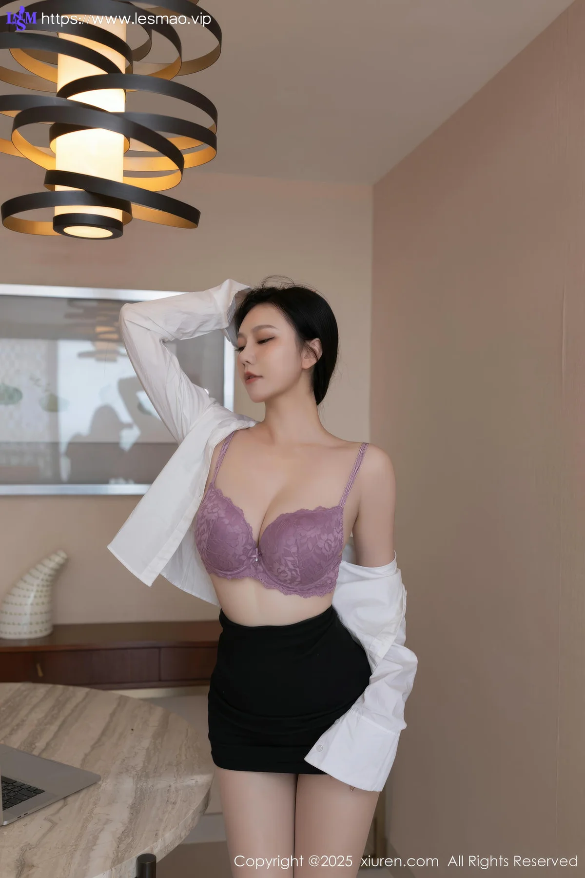 XiuRen 秀人 No.10100 安然anran 玉体紫色内衣 - 38