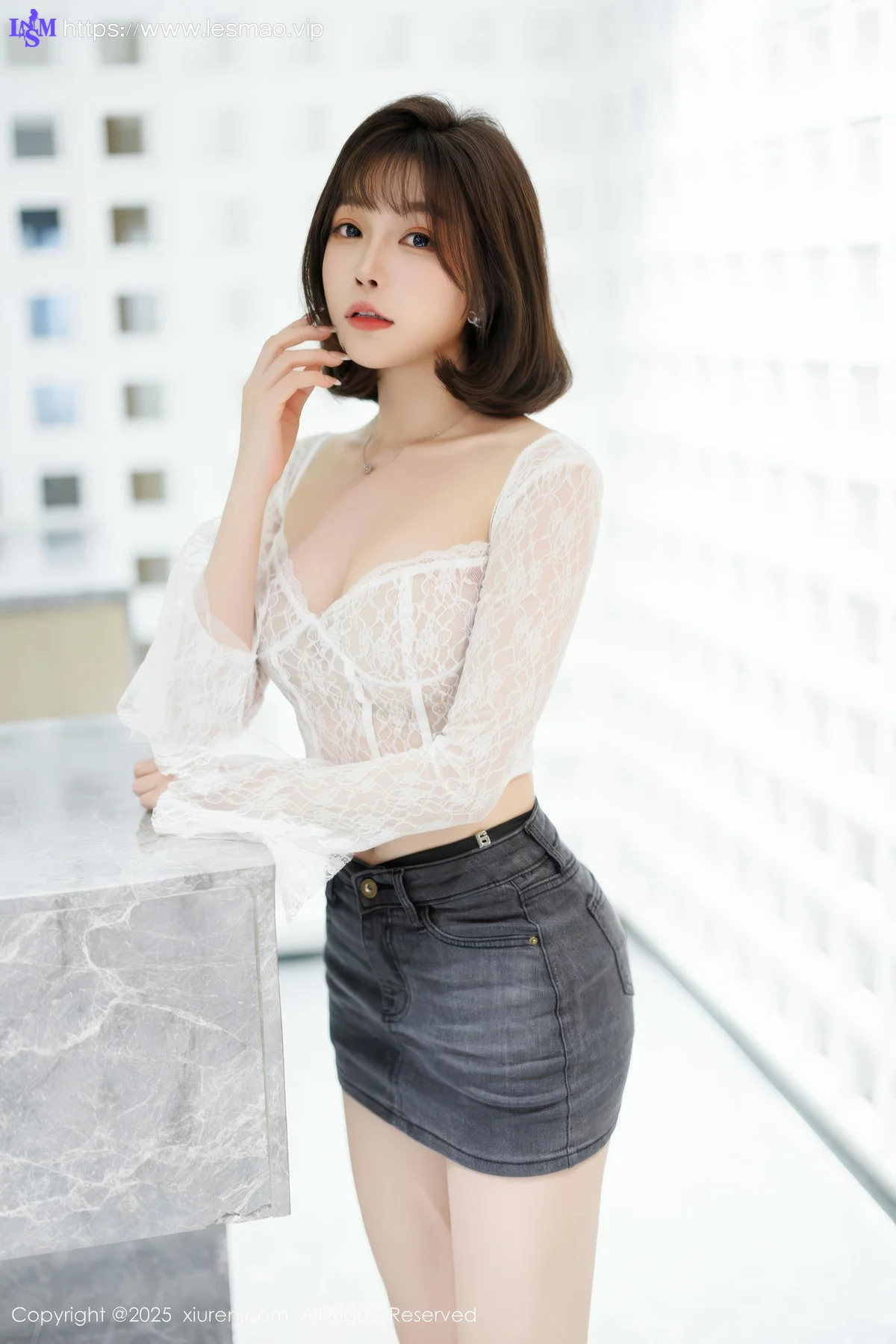 XiuRen 秀人 No.10113 徐莉芝Booty 蓝色超短牛仔裤 - 17