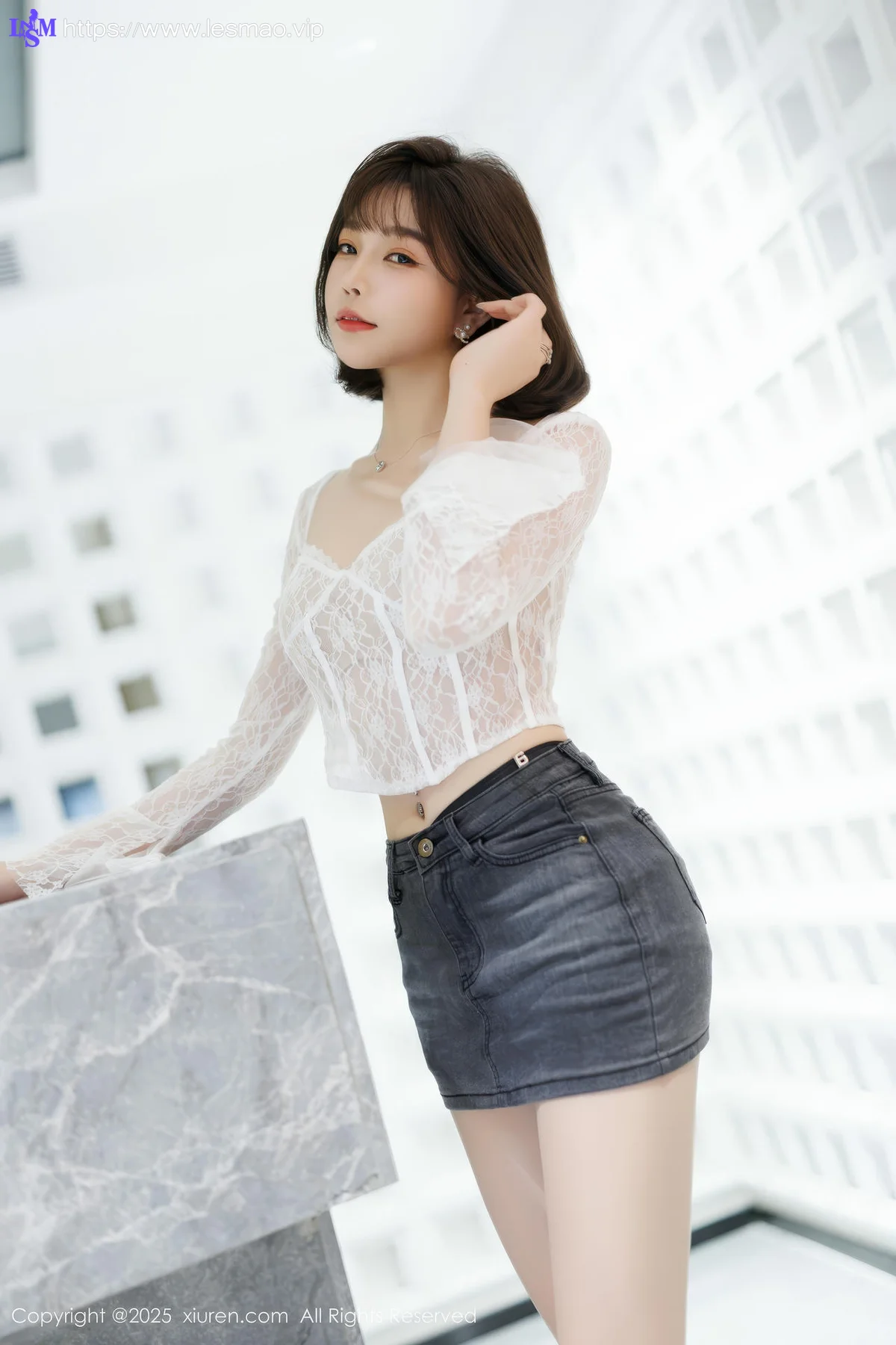 XiuRen 秀人 No.10113 徐莉芝Booty 蓝色超短牛仔裤 - 19