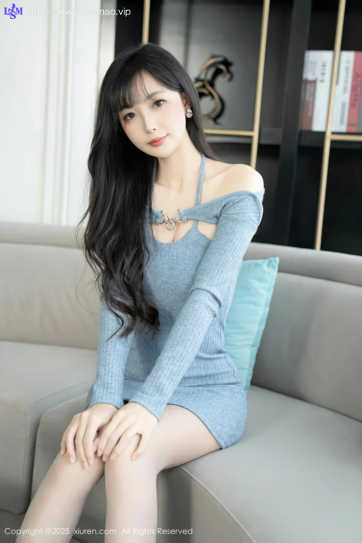 XiuRen 秀人 No.10124 樱桃小阑子 浅蓝色连衣短裙 - 11