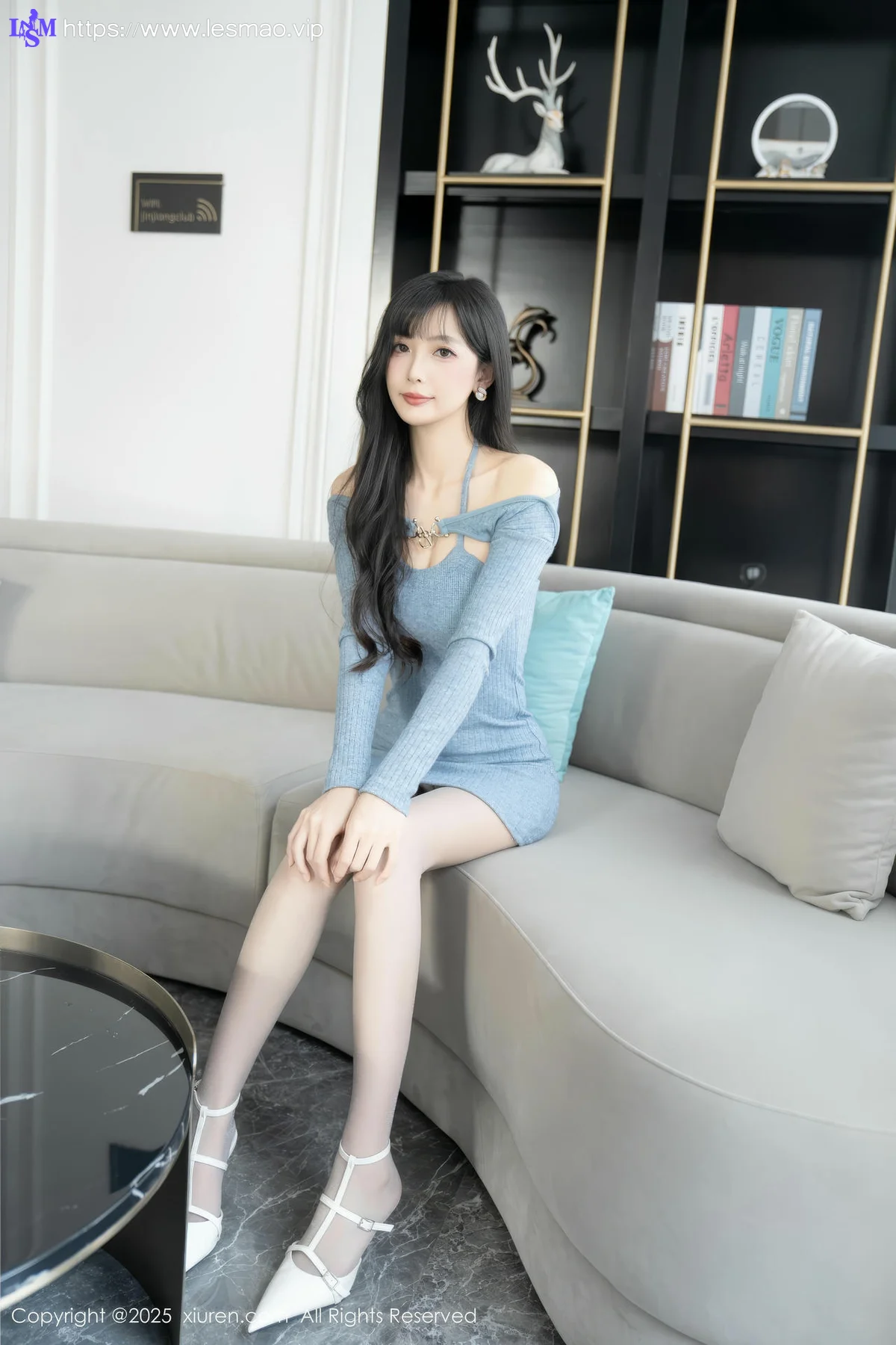 XiuRen 秀人 No.10124 樱桃小阑子 浅蓝色连衣短裙 - 12