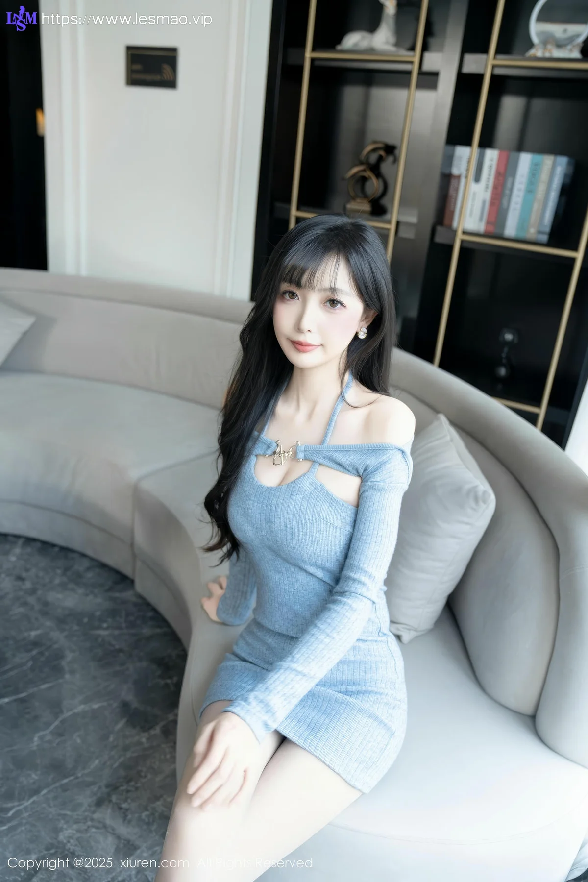 XiuRen 秀人 No.10124 樱桃小阑子 浅蓝色连衣短裙 - 16