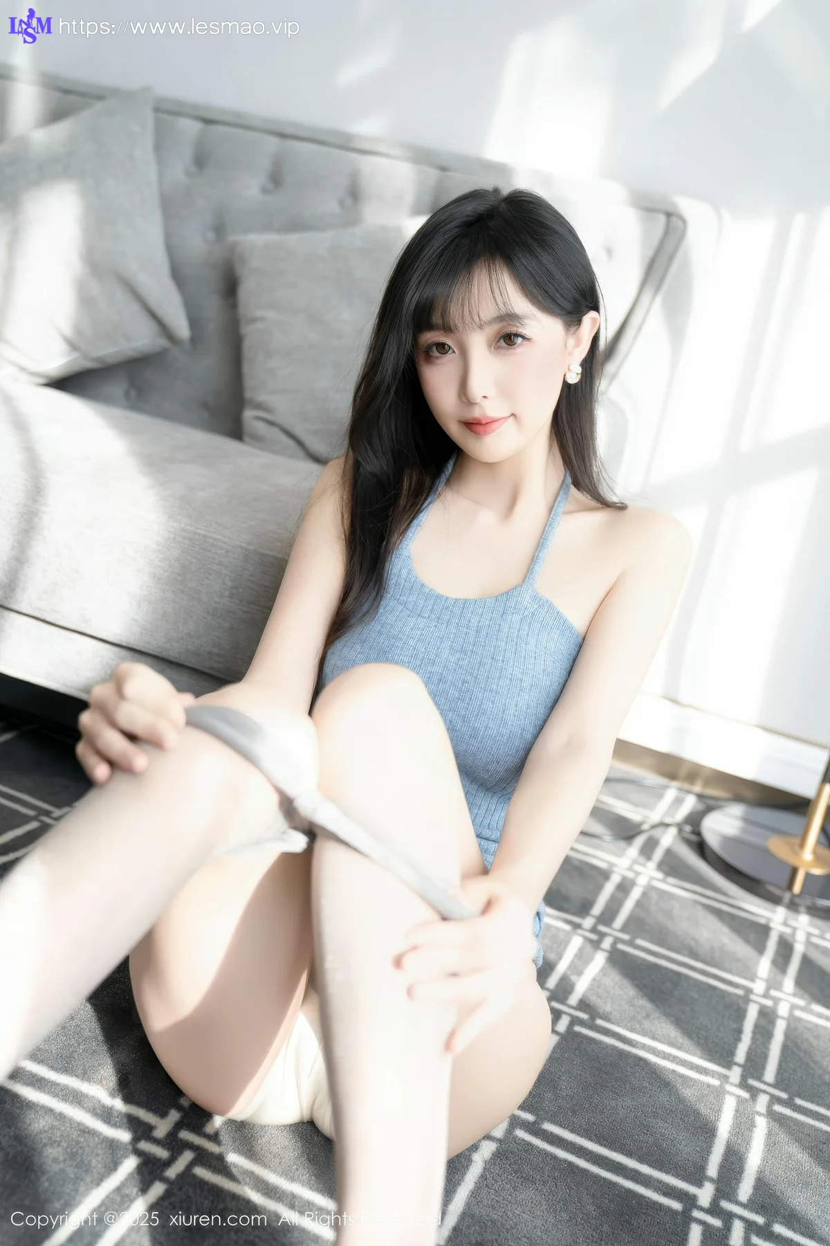 XiuRen 秀人 No.10124 樱桃小阑子 浅蓝色连衣短裙 - 38