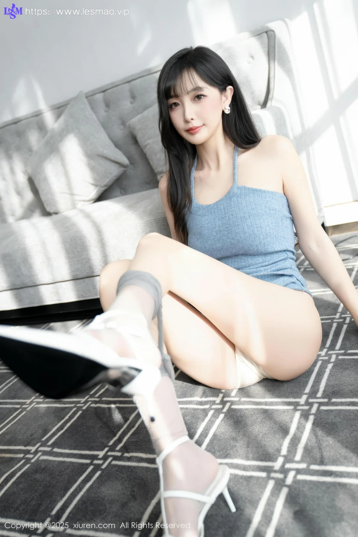 XiuRen 秀人 No.10124 樱桃小阑子 浅蓝色连衣短裙 - 40