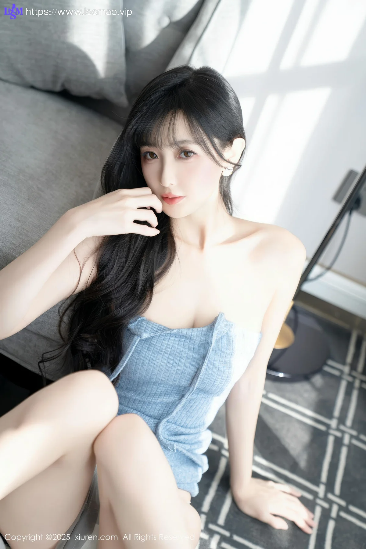 XiuRen 秀人 No.10124 樱桃小阑子 浅蓝色连衣短裙 - 60