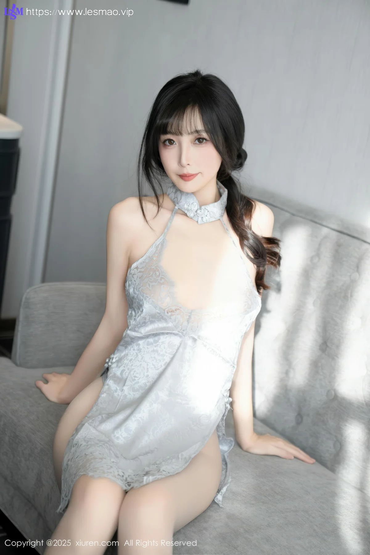 XiuRen 秀人 No.10124 樱桃小阑子 浅蓝色连衣短裙 - 61
