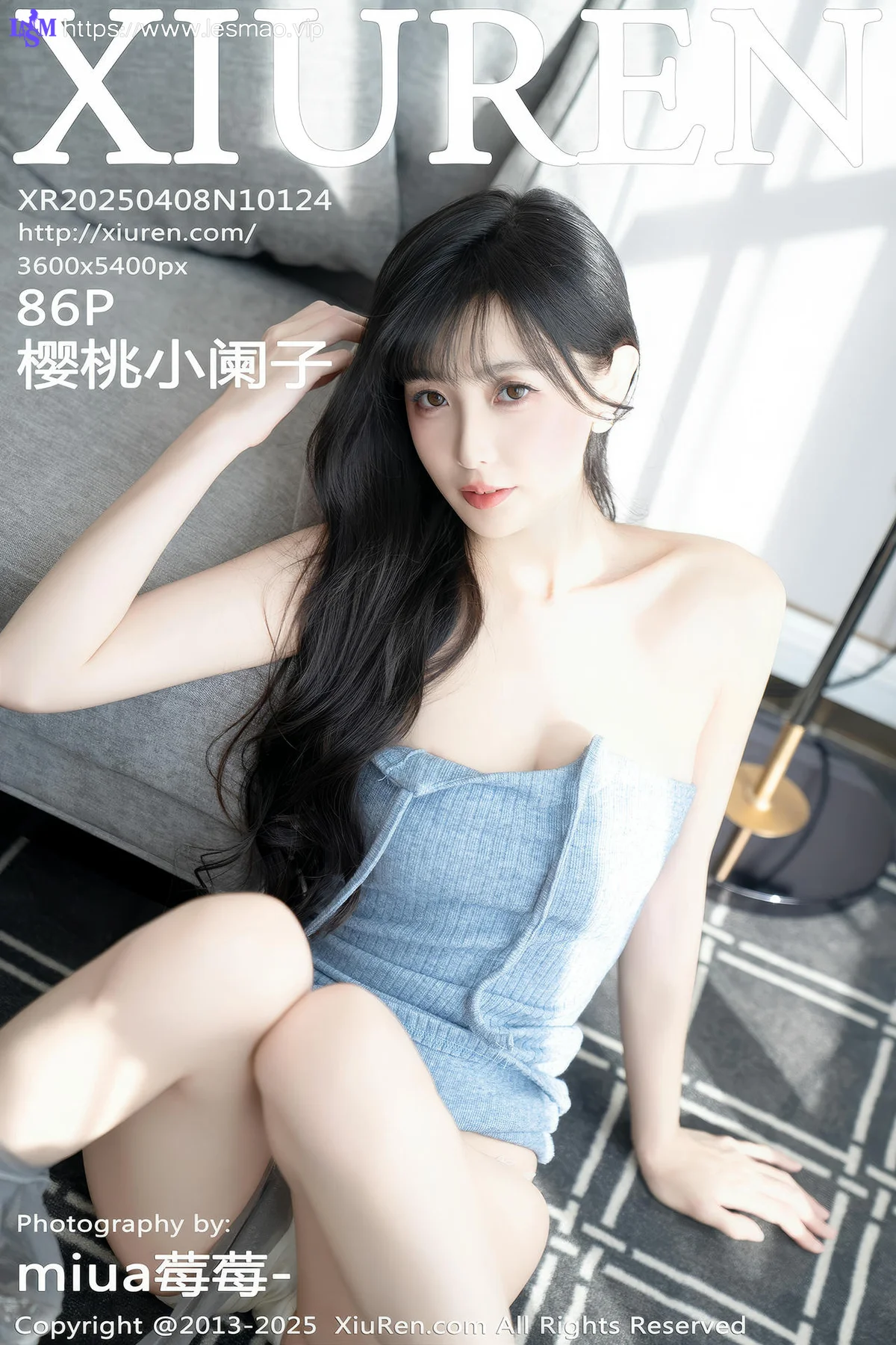 XiuRen 秀人 No.10124 樱桃小阑子 浅蓝色连衣短裙 - 87