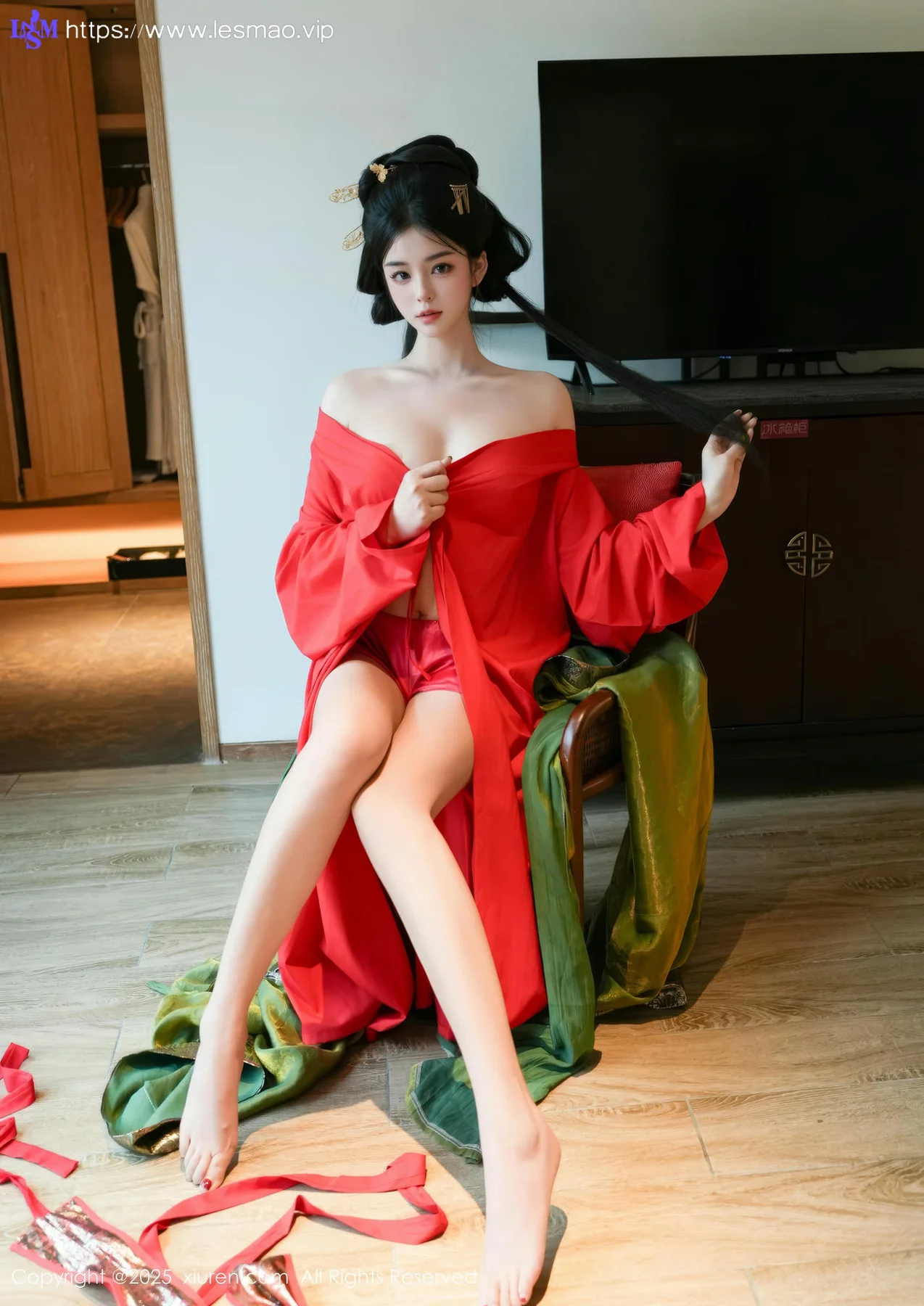 XiuRen 秀人 No.10126 雪糕CiCi 古装制服玉体户外 - 40