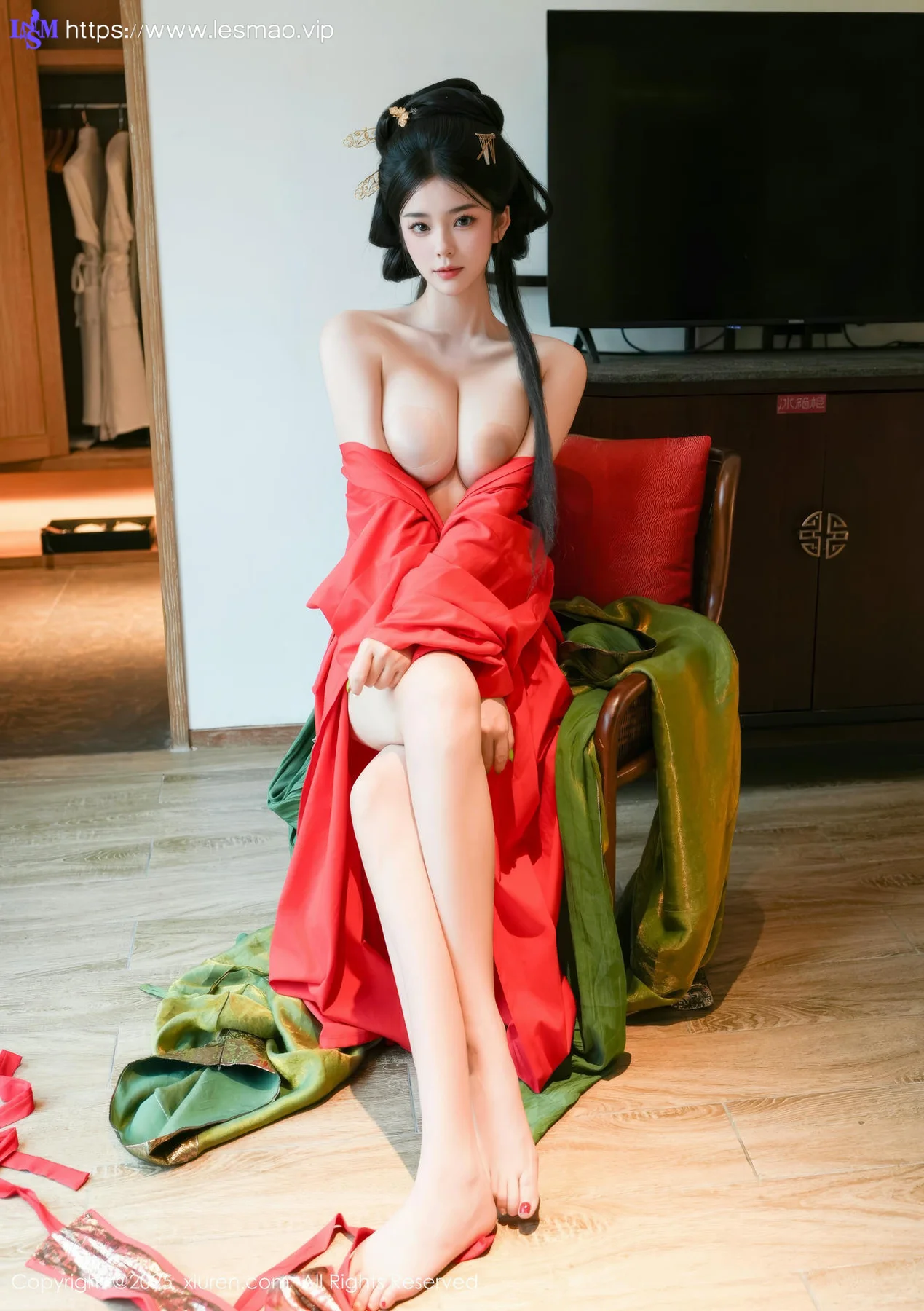 XiuRen 秀人 No.10126 雪糕CiCi 古装制服玉体户外 - 41
