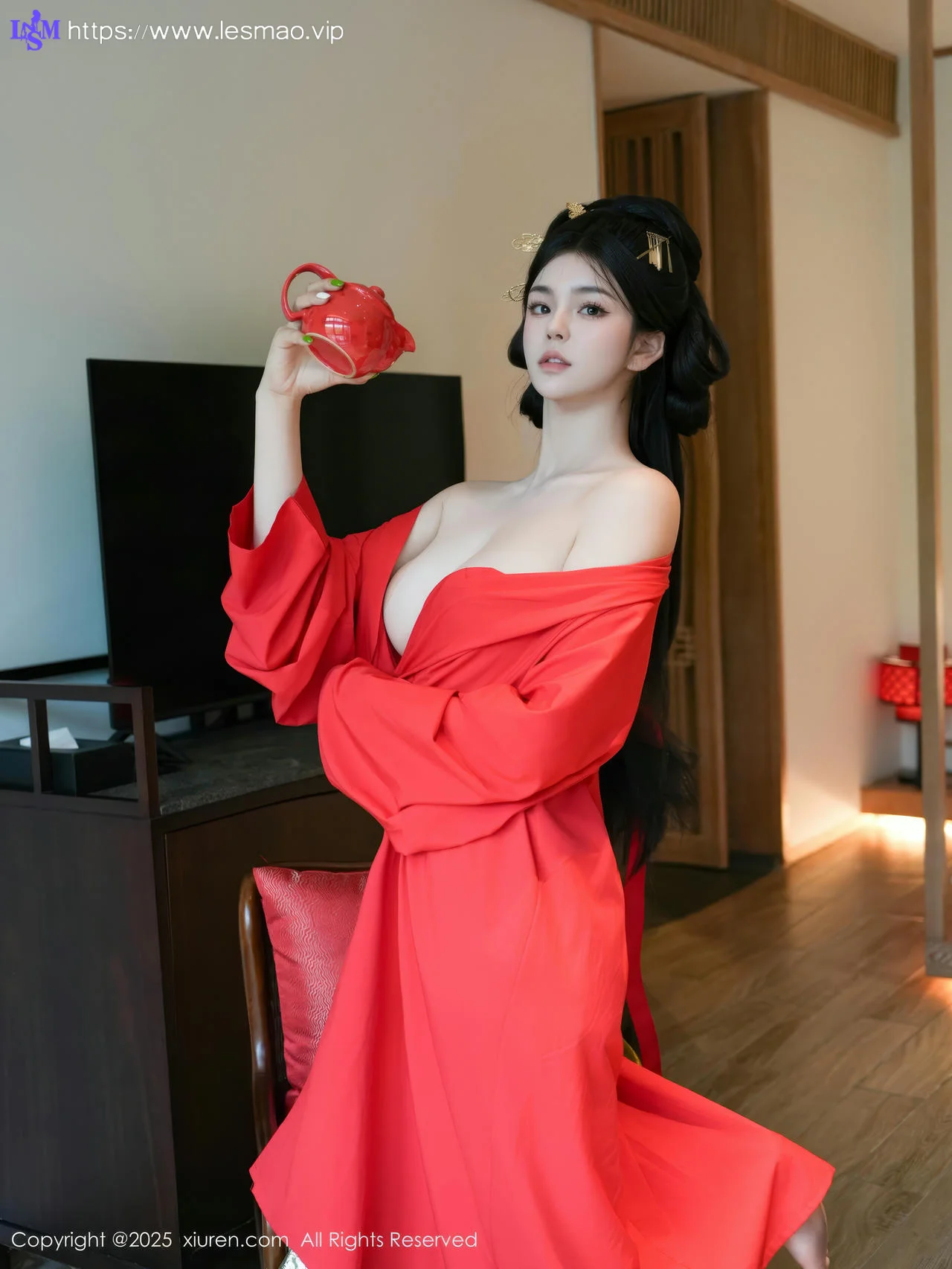 XiuRen 秀人 No.10126 雪糕CiCi 古装制服玉体户外 - 44
