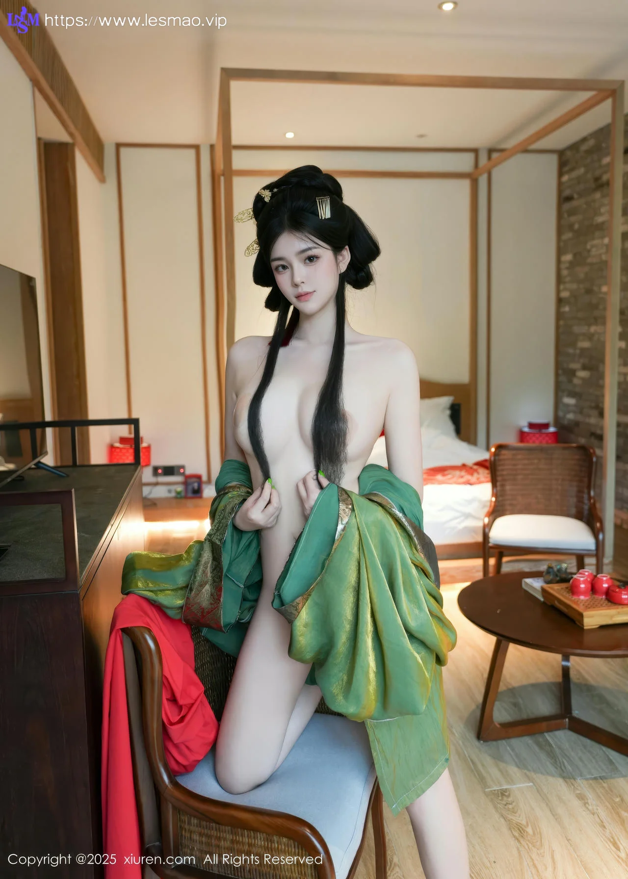 XiuRen 秀人 No.10126 雪糕CiCi 古装制服玉体户外 - 60