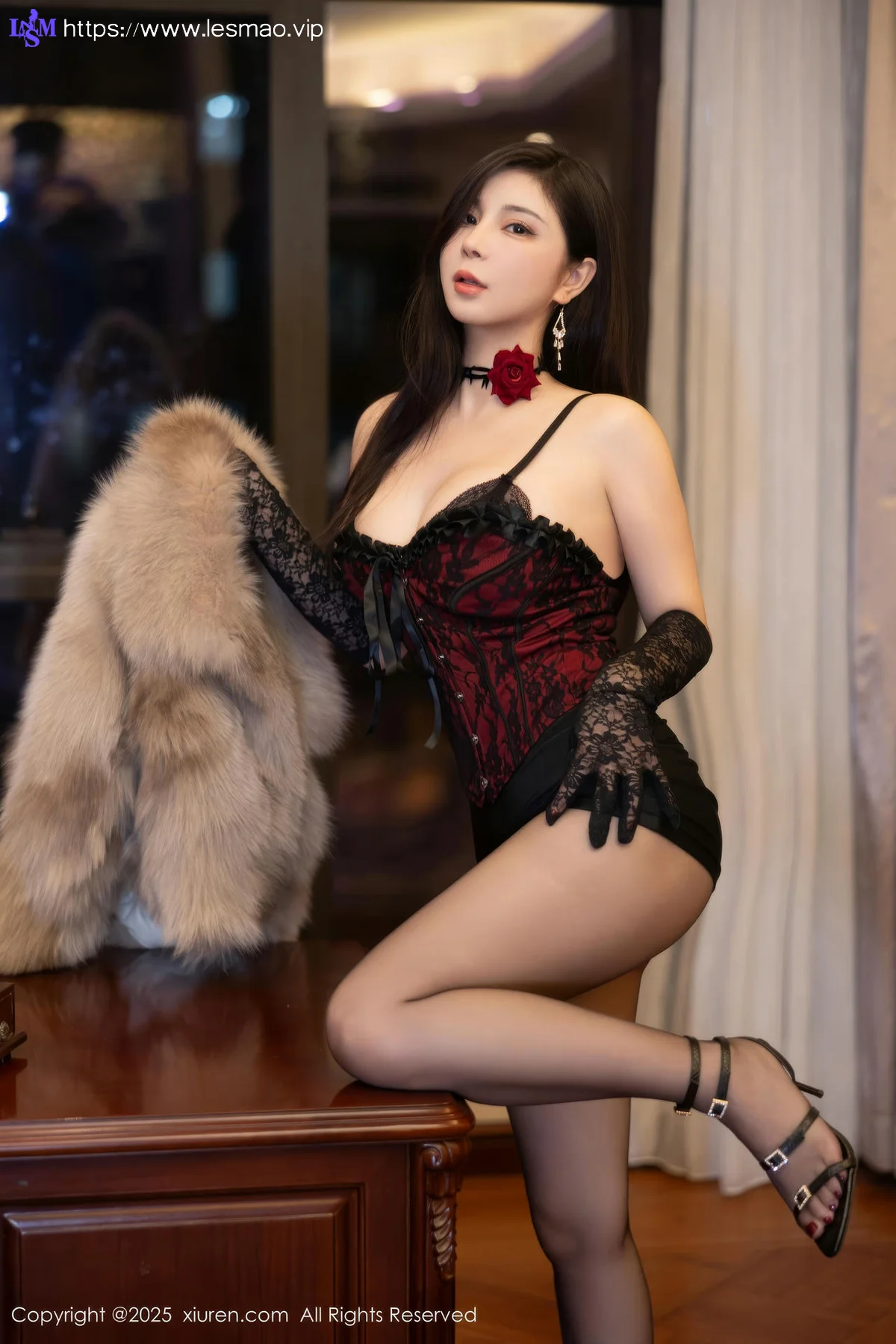 XiuRen 秀人 No.10130 小蛮妖Yummy 黑丝蕾丝美腿高跟 - 14