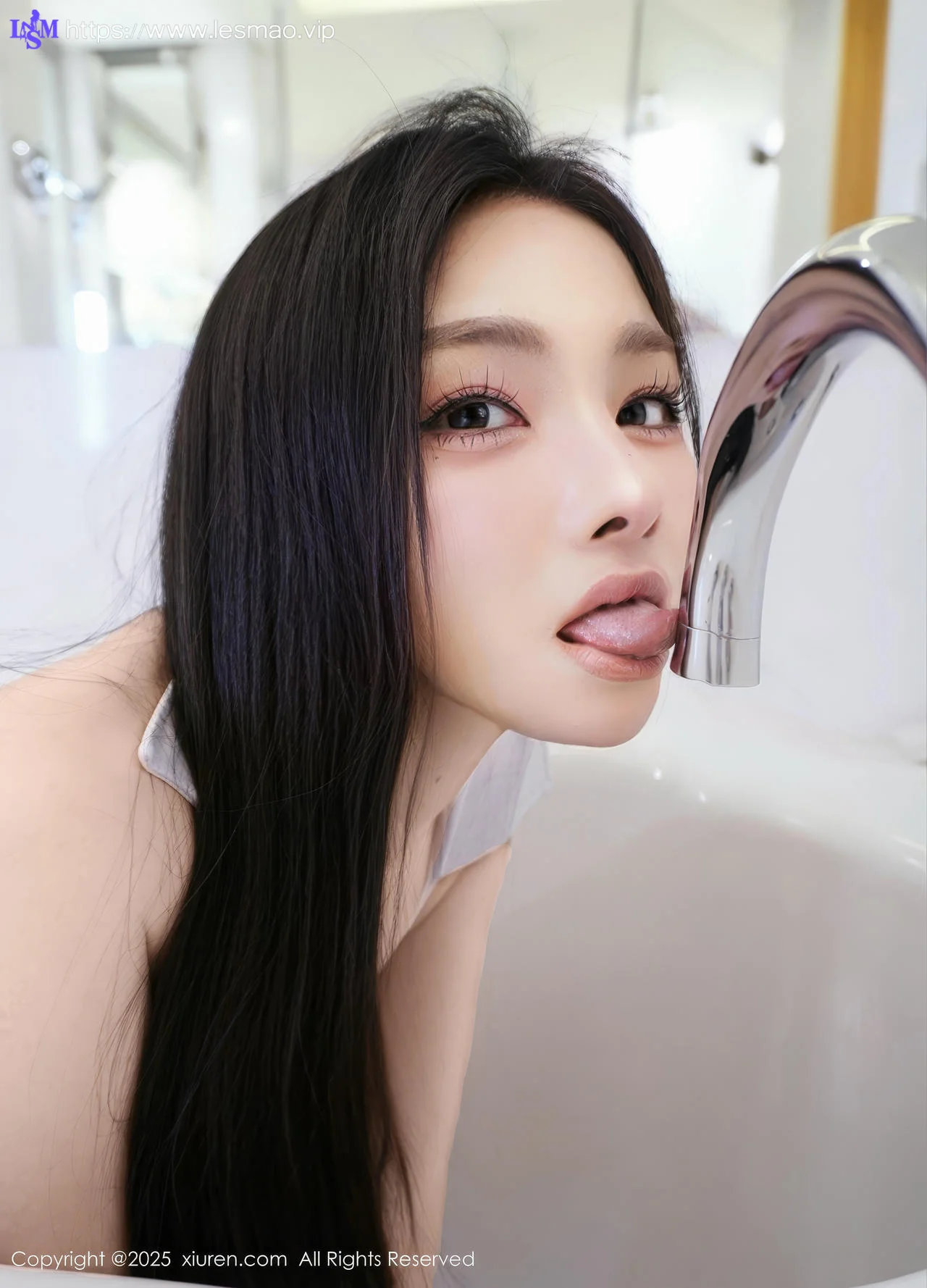 XiuRen 秀人 No.10147 雪见 粉色连衣短裙白色丝袜 - 61