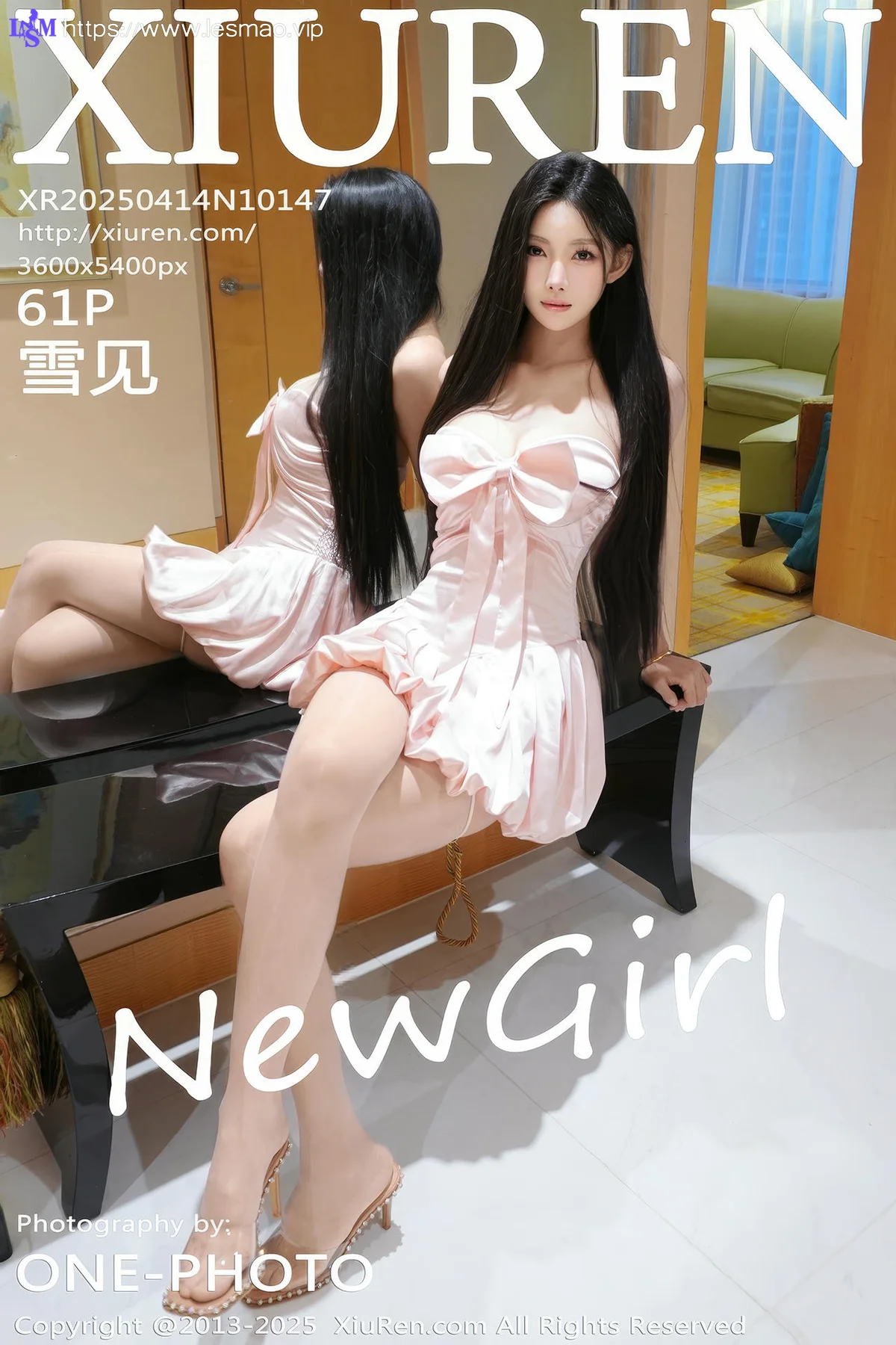 XiuRen 秀人 No.10147 雪见 粉色连衣短裙白色丝袜 - 62