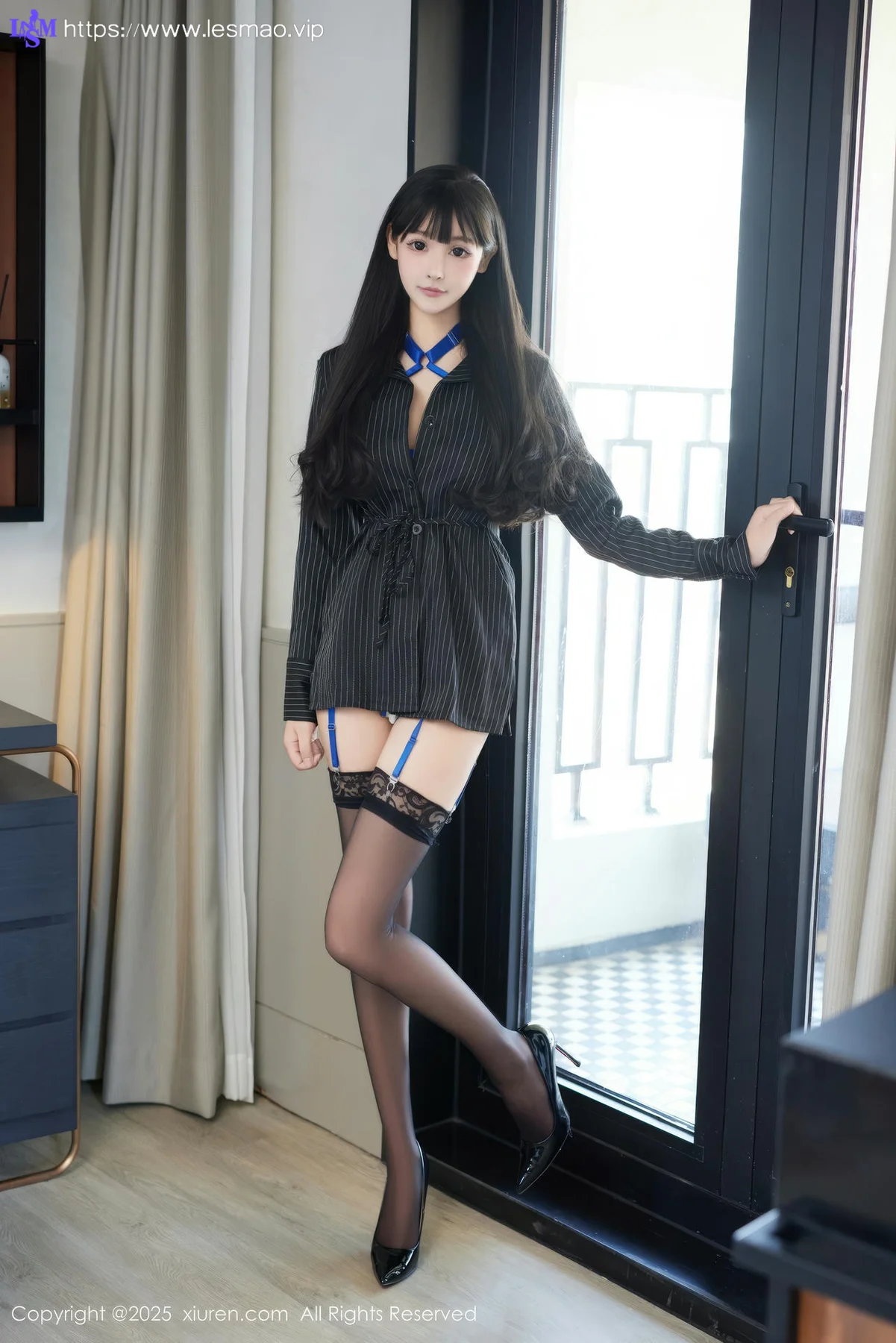XiuRen 秀人 No.10154 智恩baby 性感蓝色情趣内衣 - 6