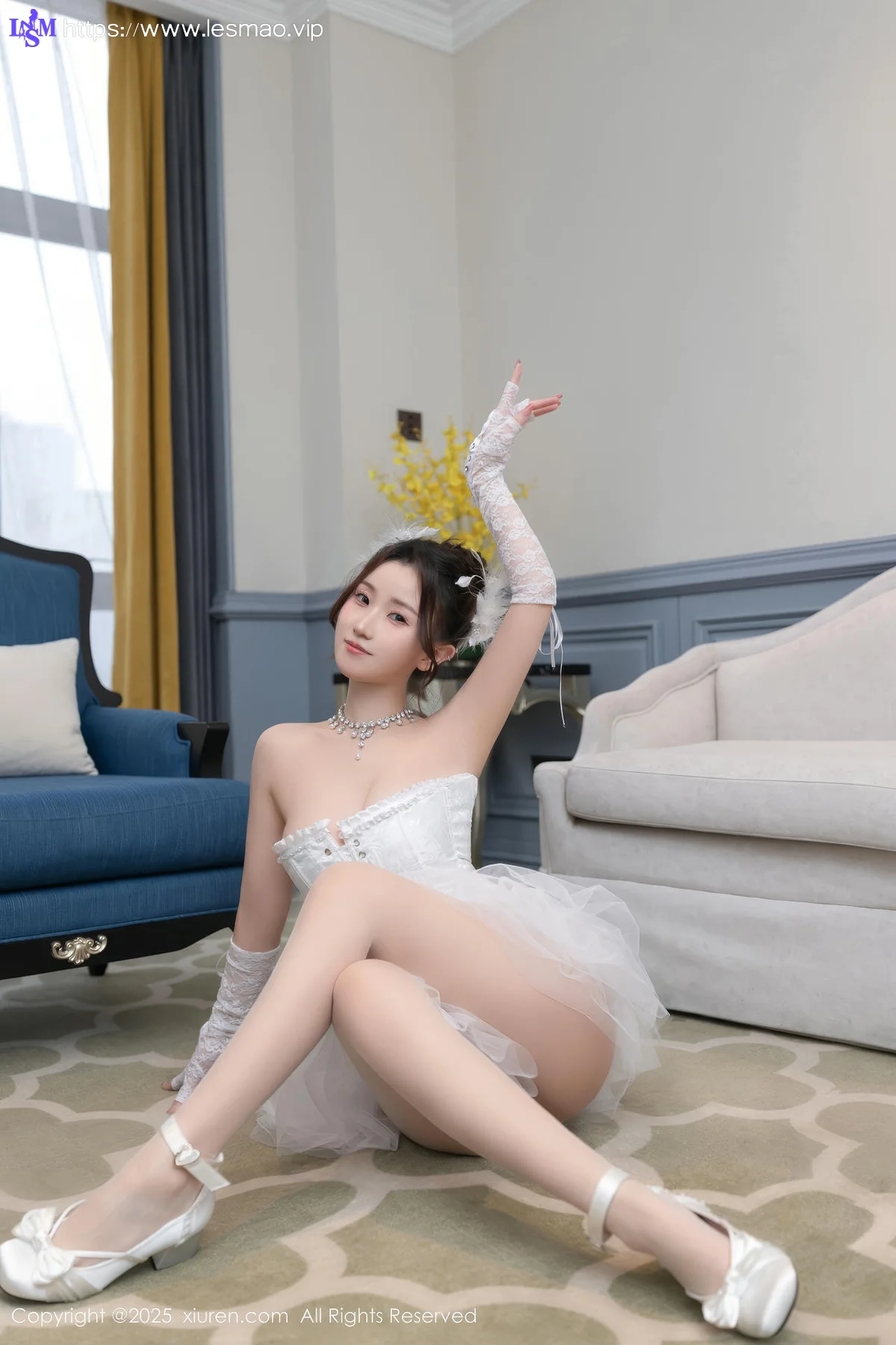 XiuRen 秀人 No.10161 杏子Yada 白色连衣短裙 - 24