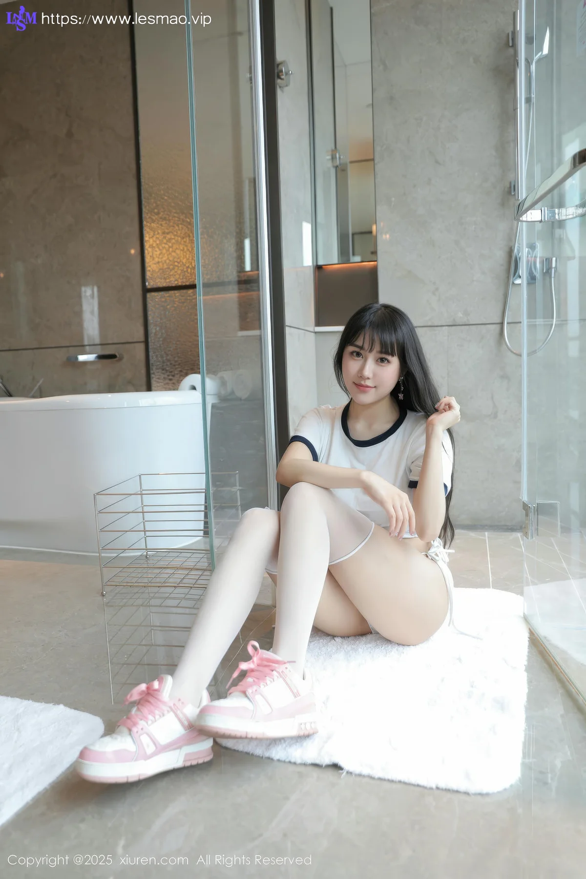 XiuRen 秀人 No.10184 量子玫瑰 首套写真白色运动 - 53