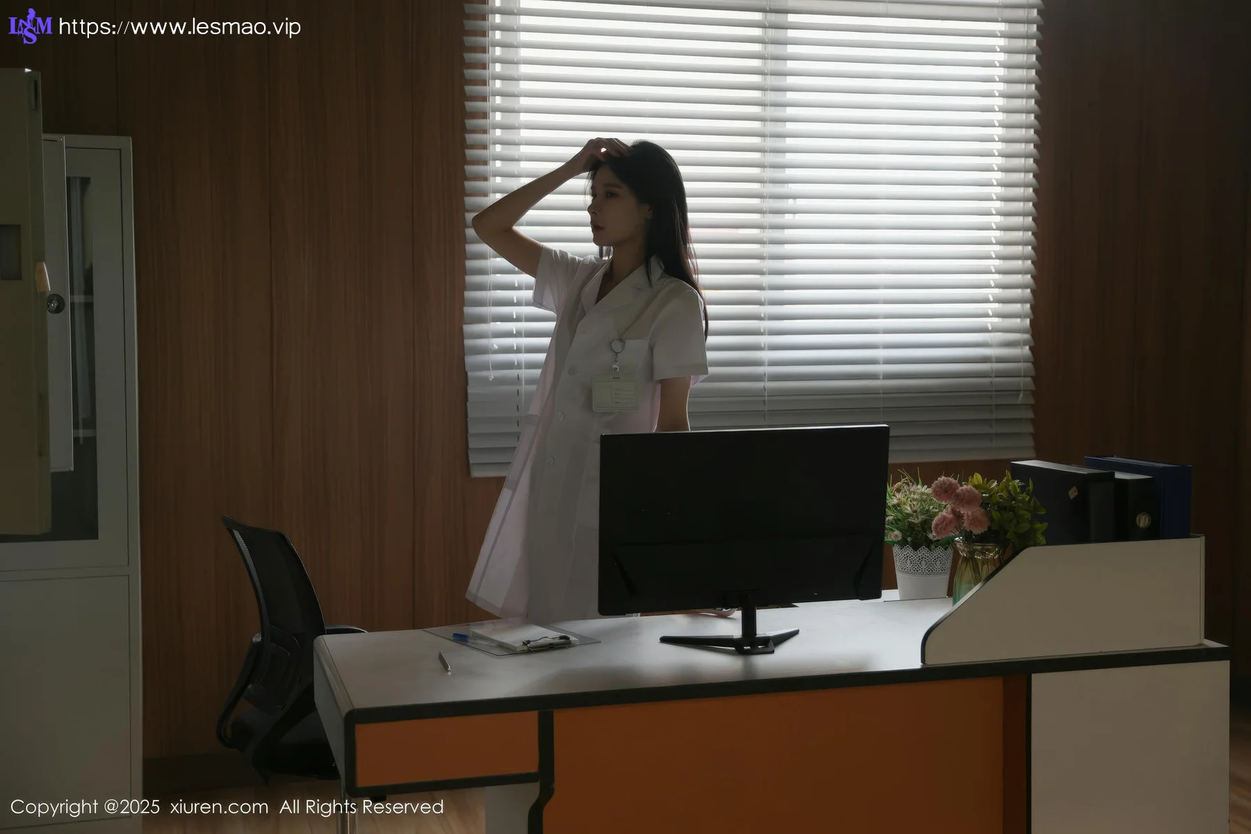 XiuRen 秀人 No.10190 布丁wow 白色护士制服 - 46