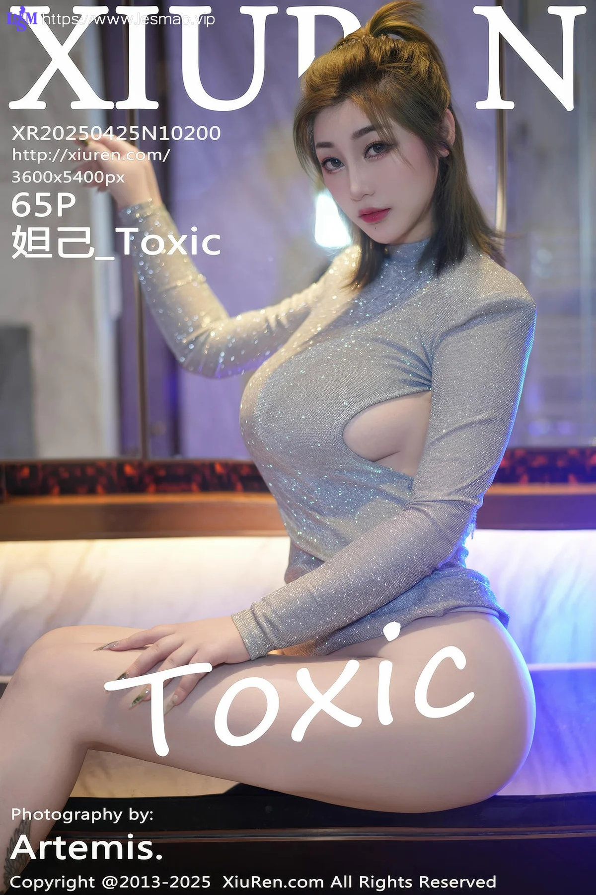 XiuRen 秀人 No.10200 妲己Toxic 银色连衣短裙 - 66