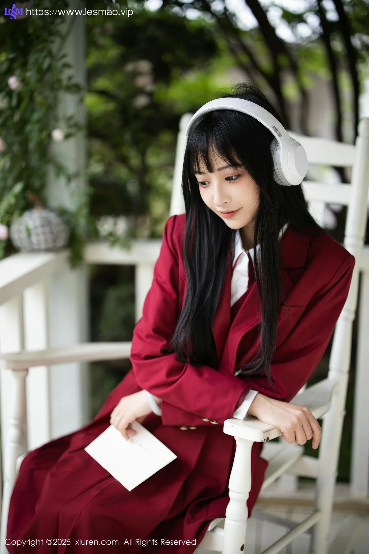 XiuRen 秀人 No.10215 茂木希子 新人红色裙子肉色丝袜 - 17
